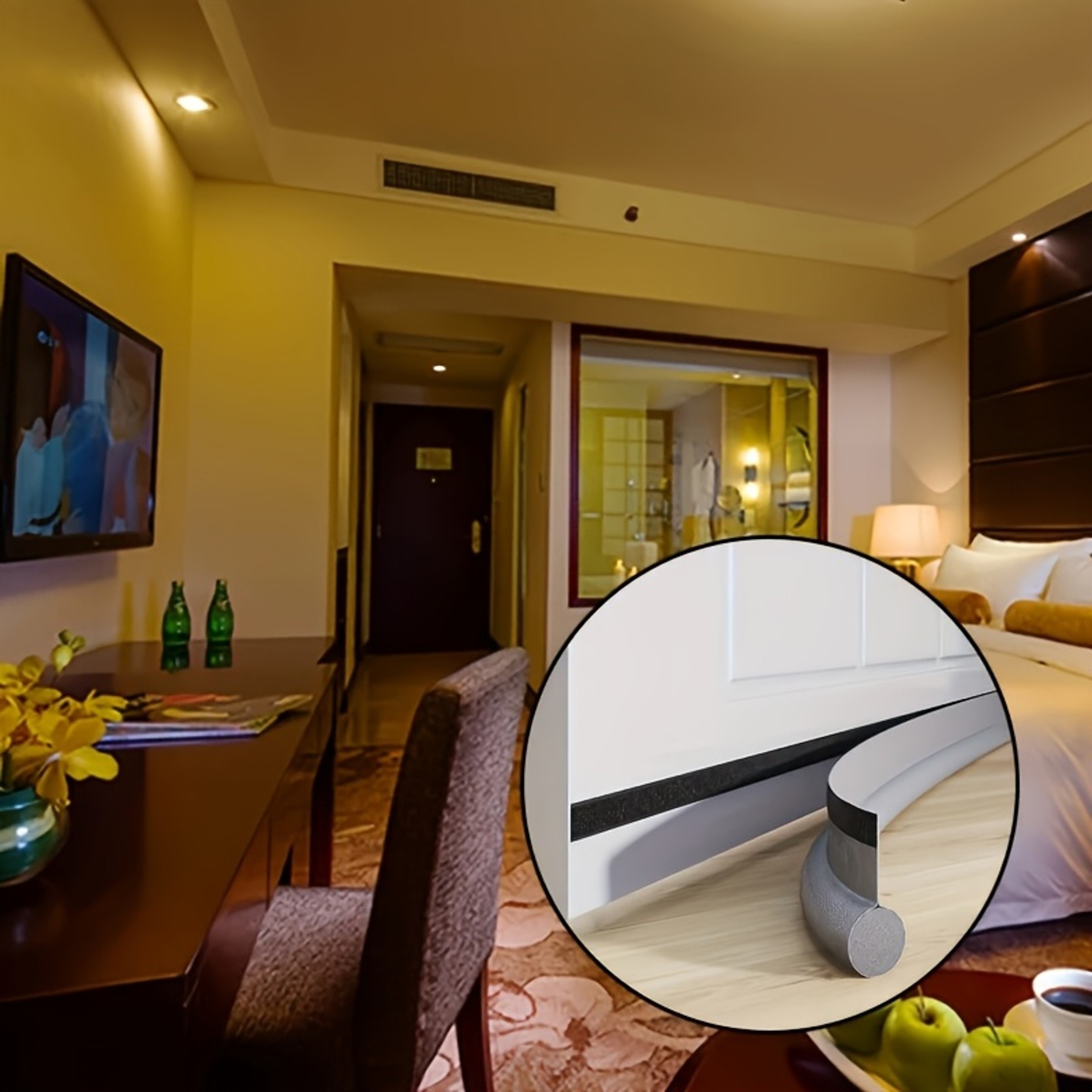 Self Adhesive Under Door Draft Stopper Soundproof Dustproof Door Bottom Seal 37.8 x 3.1 In – view 4