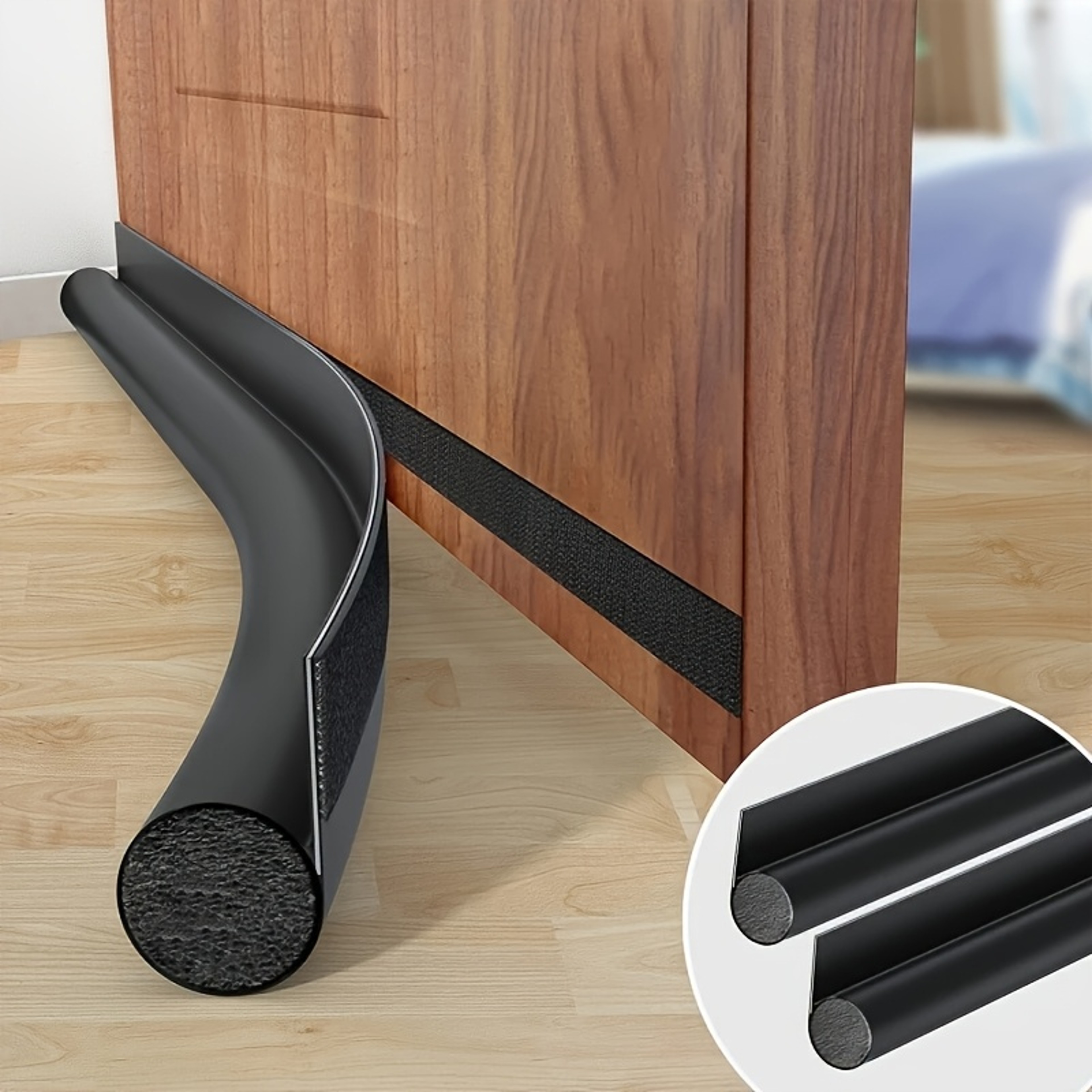 Self Adhesive Under Door Draft Stopper Soundproof Dustproof Door Bottom Seal 37.8 x 3.1 In – view 11
