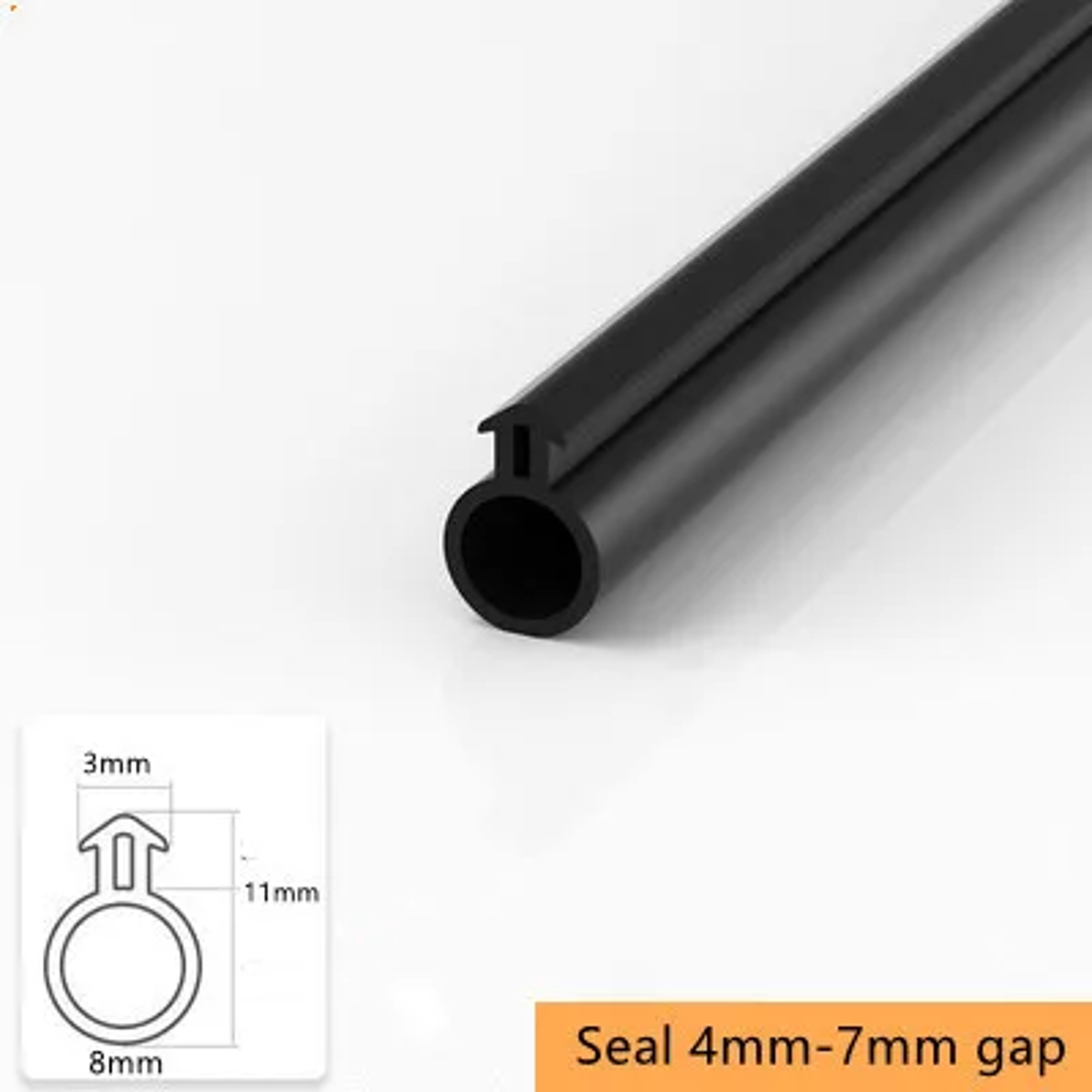 O Type Silicone Rubber Door Window Sealing Strip 32.8 Ft Draft and Dust Seal – view 6
