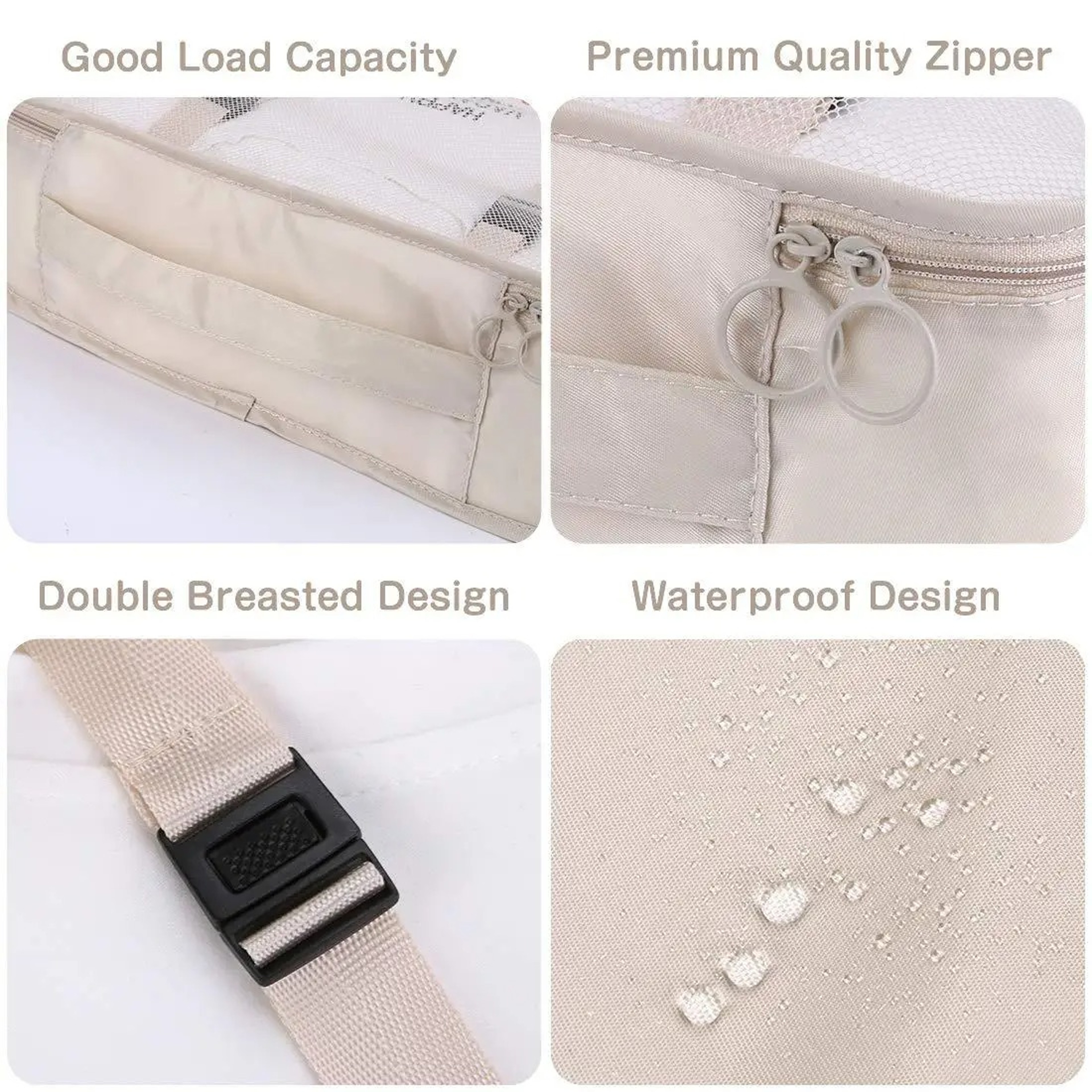 6 Or 8 Piece Polyester Packing Cube Set For Clothes Shoes And Travel Organization 5