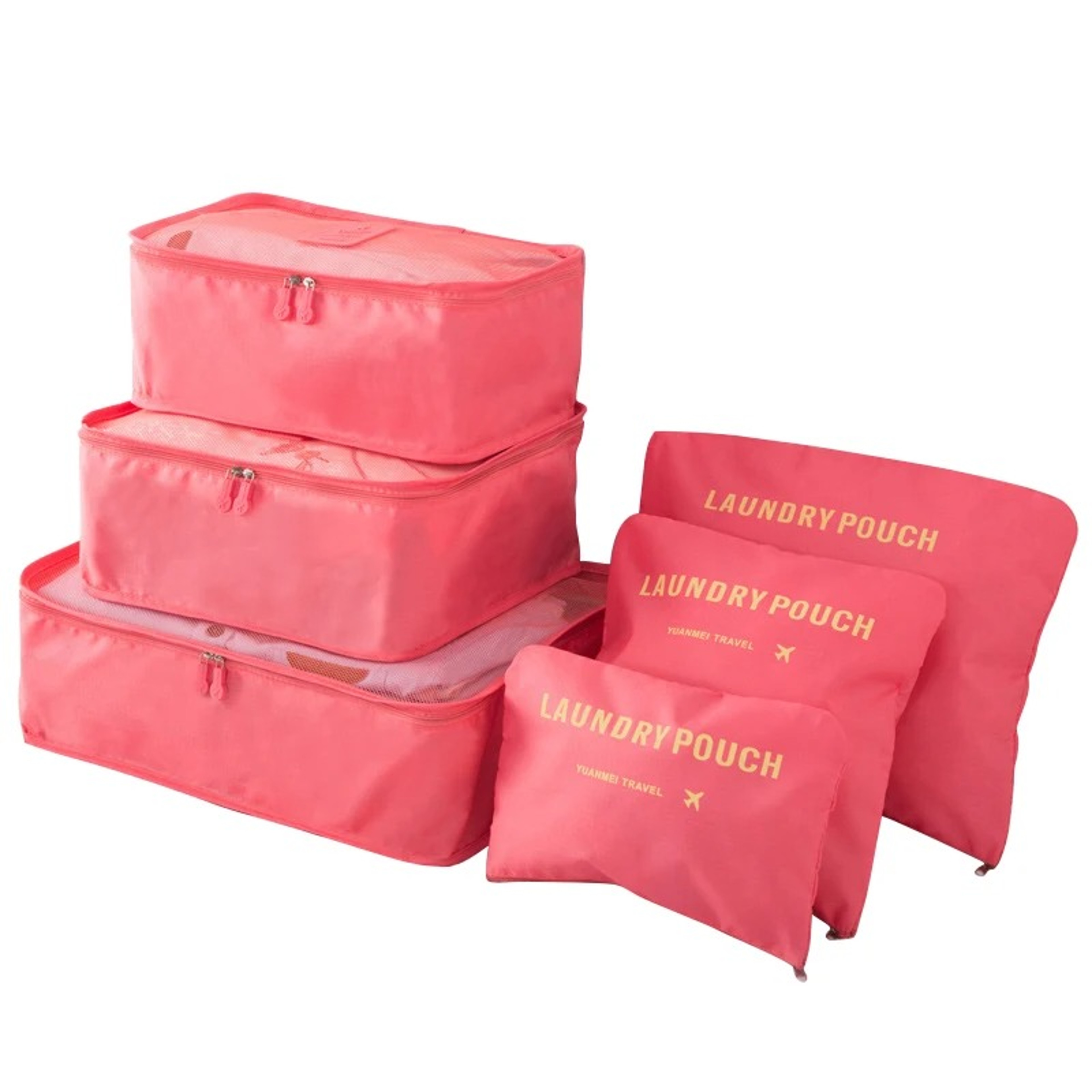6 Or 8 Piece Polyester Packing Cube Set For Clothes Shoes And Travel Organization 22