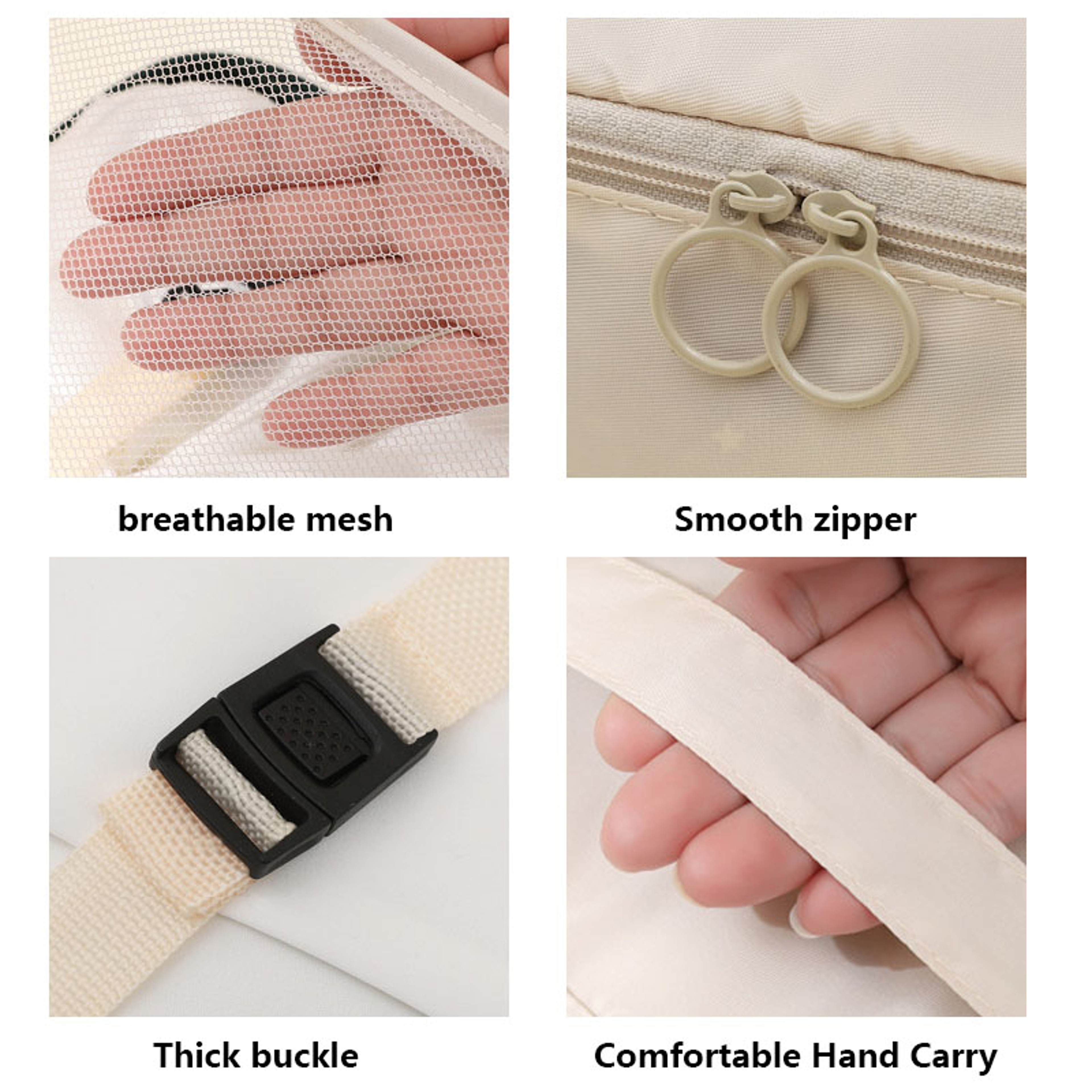 Travel Packing Cube Set Foldable Polyester Storage Bags For Clothes Toiletries And Shoes 5