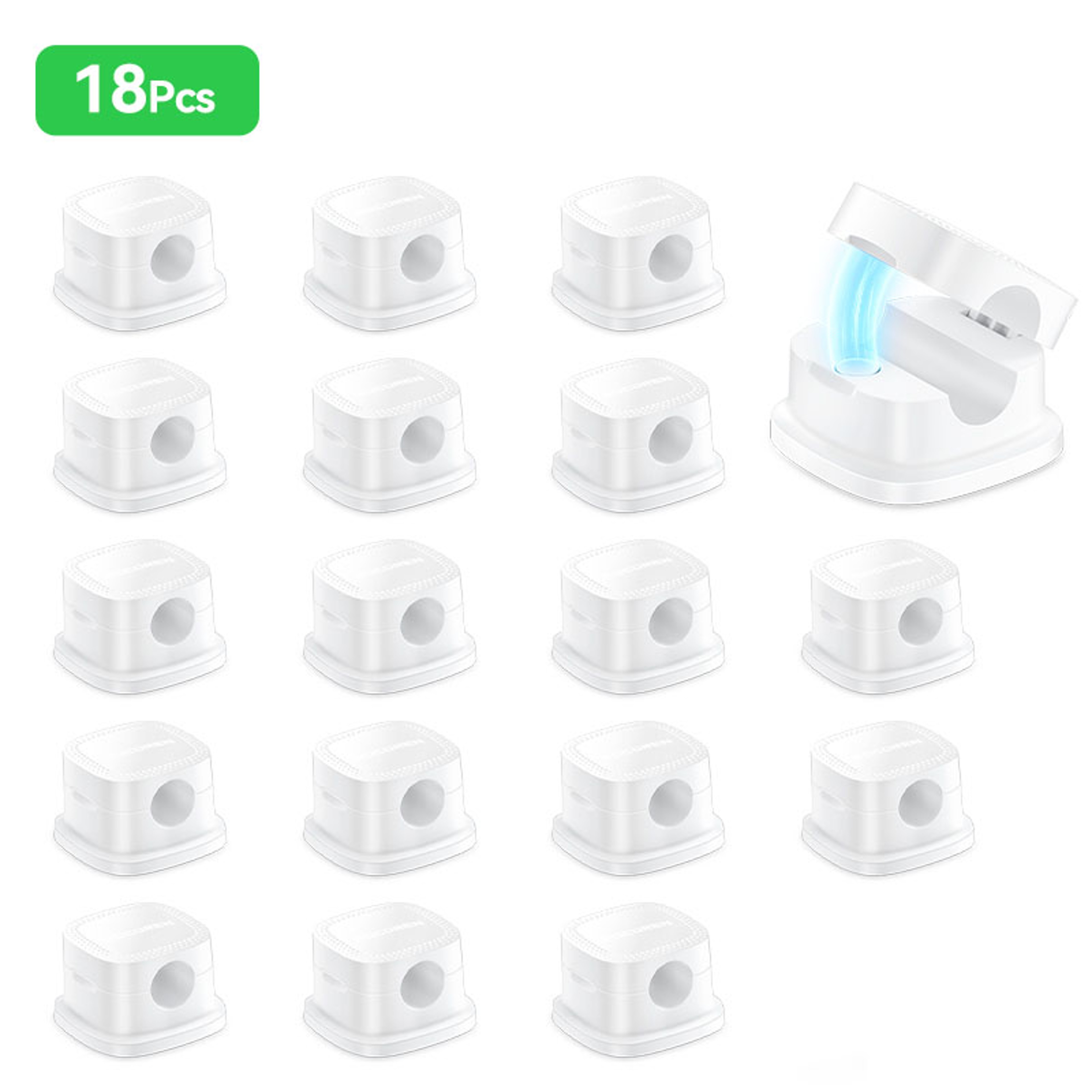 Magnetic Cable Organizer 6 Pack Adjustable Cable Clips for Cords Up to 0.3 Inch – view 11