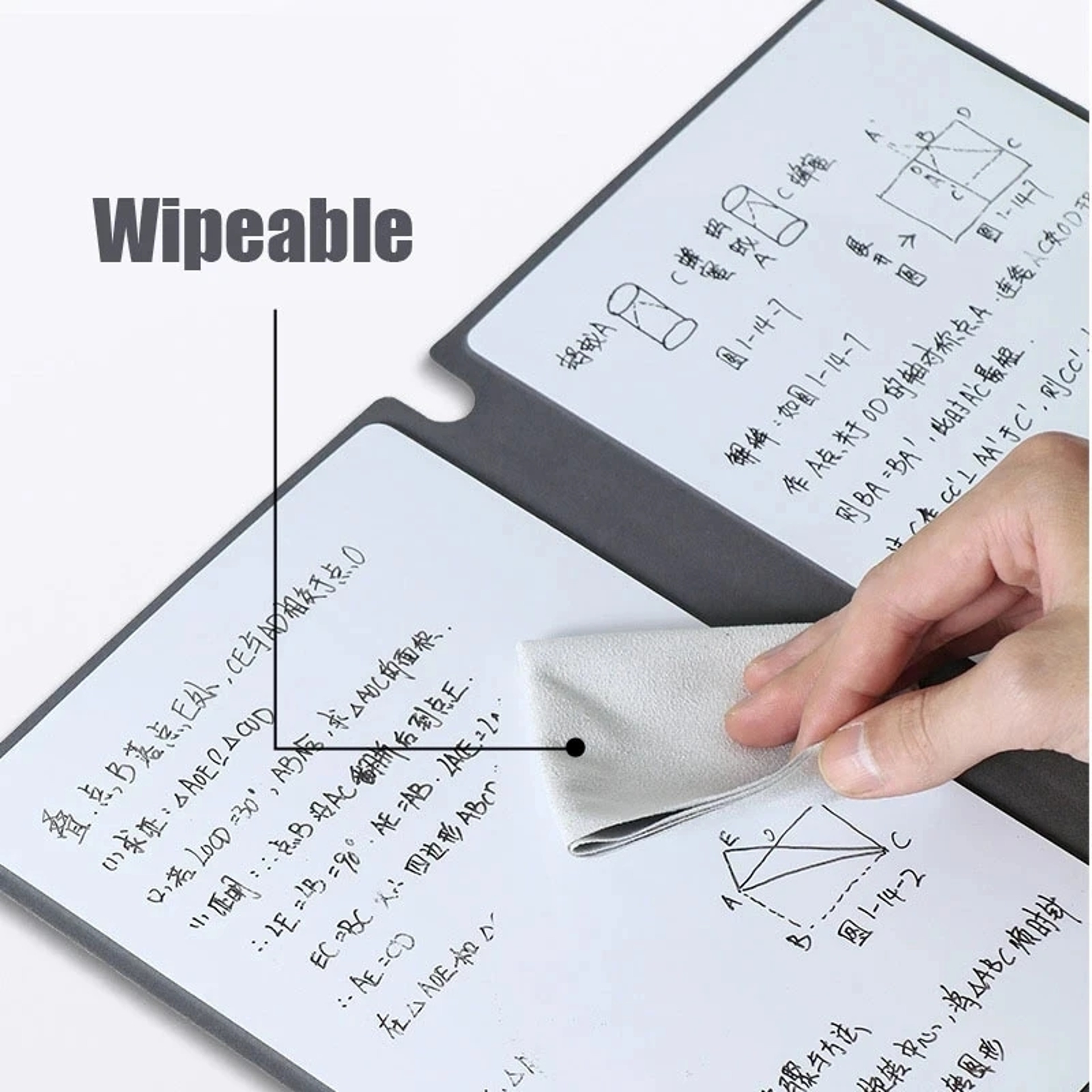 Reusable Whiteboard Notebook A5 Weekly Planner With Pens Erasing Cloth And Sponge Eraser 2