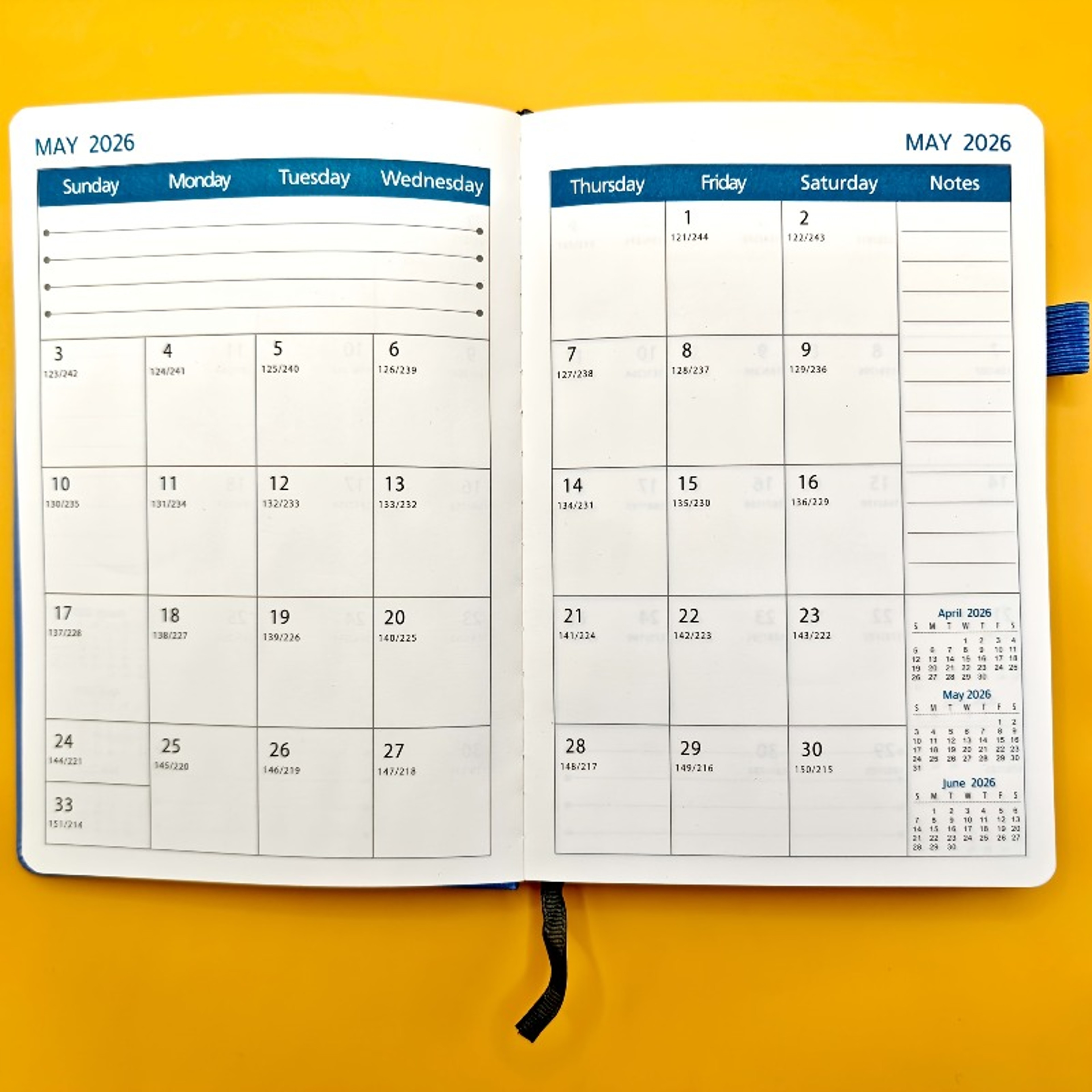 3Year Monthly Planner 20262028 With Softcover And Elastic Pen Holder 4