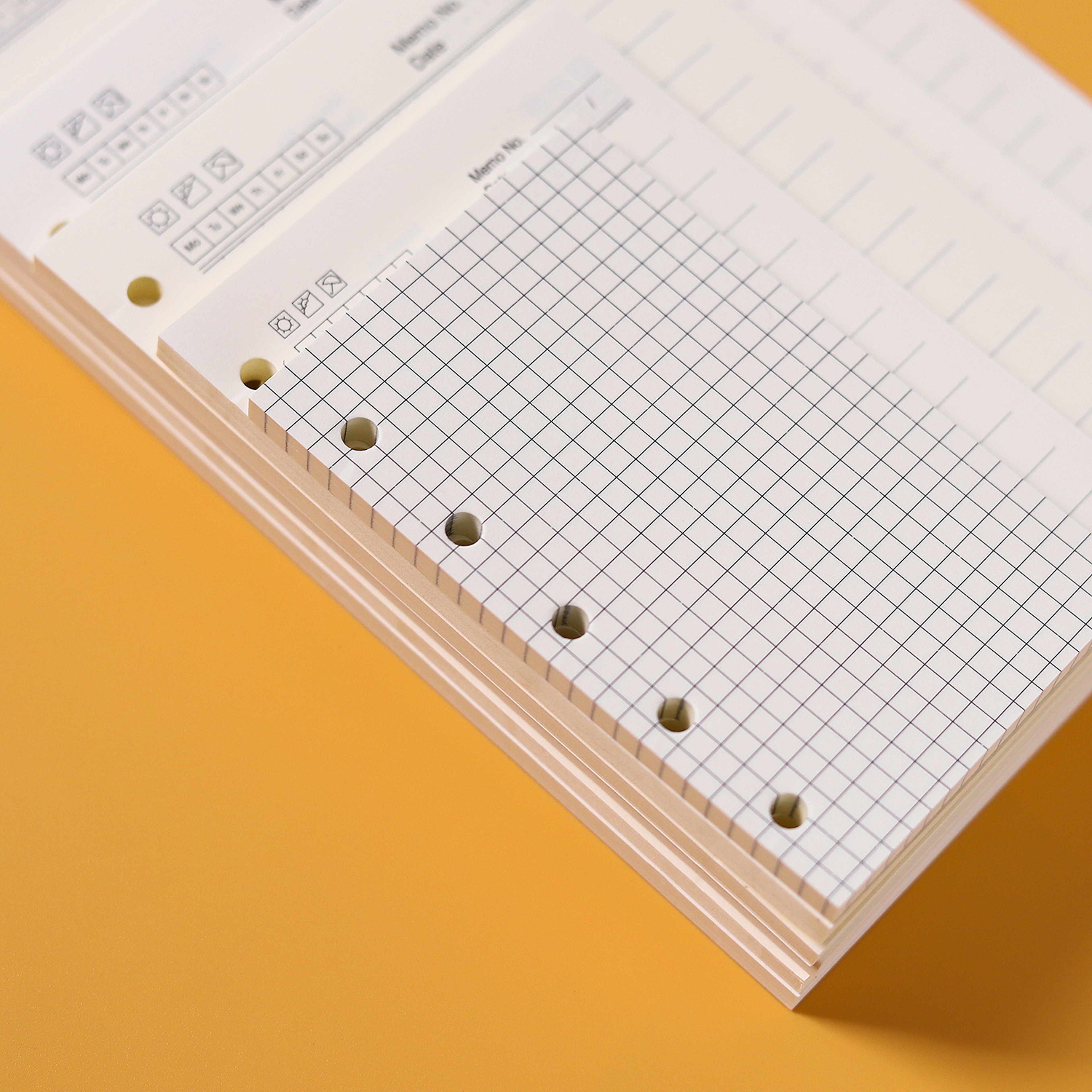 Ring Binder Notebook Refill Paper 100g 48 Sheets A5 A6 A7 A8 Personal PW 4