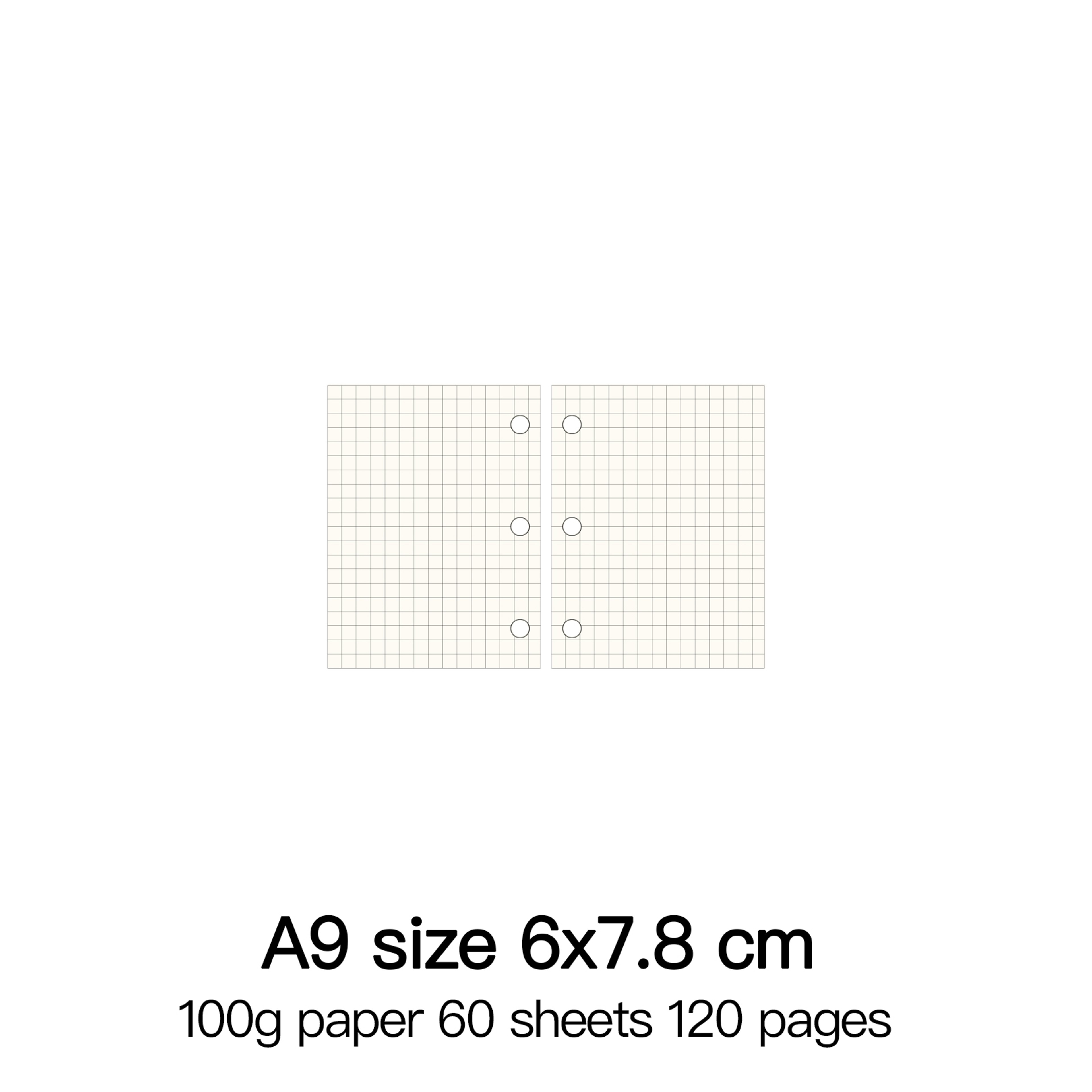 Ring Binder Notebook Refill Paper 100g 48 Sheets A5 A6 A7 A8 Personal PW 9