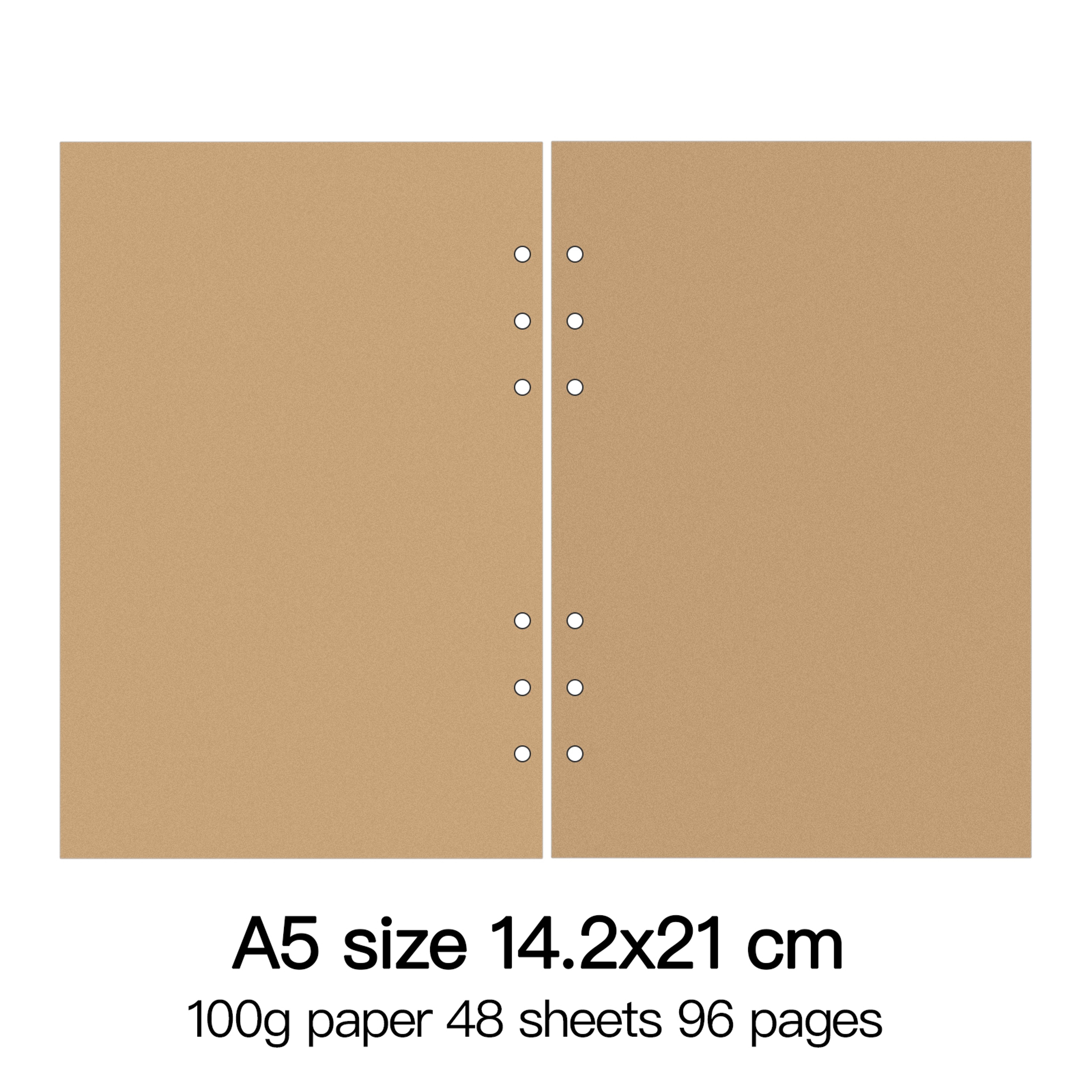 Ring Binder Notebook Refill Paper 100g 48 Sheets A5 A6 A7 A8 Personal PW 19