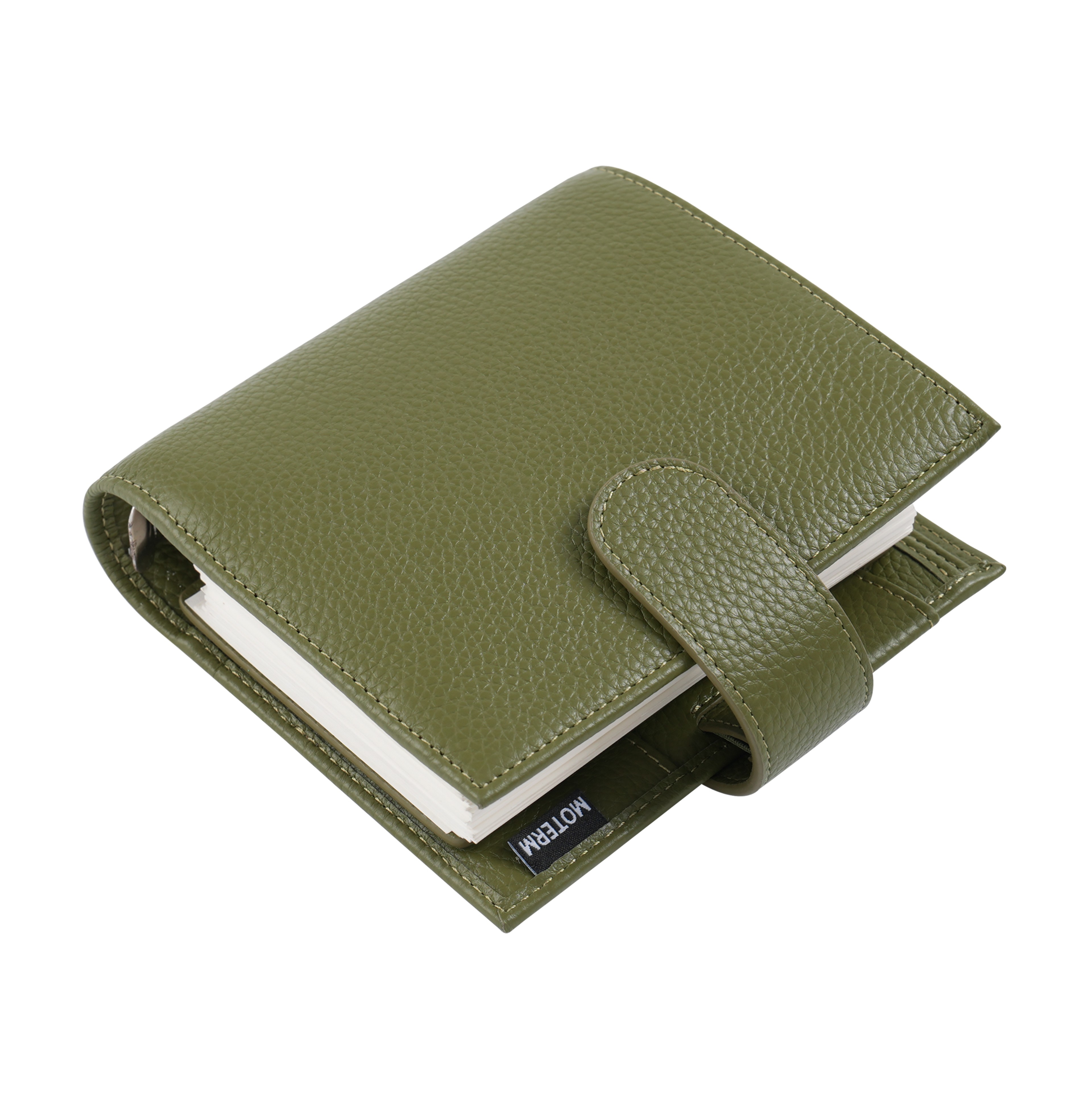 Pocket A7 Leather Ring Planner With 30mm Binder And Blank Paper 14