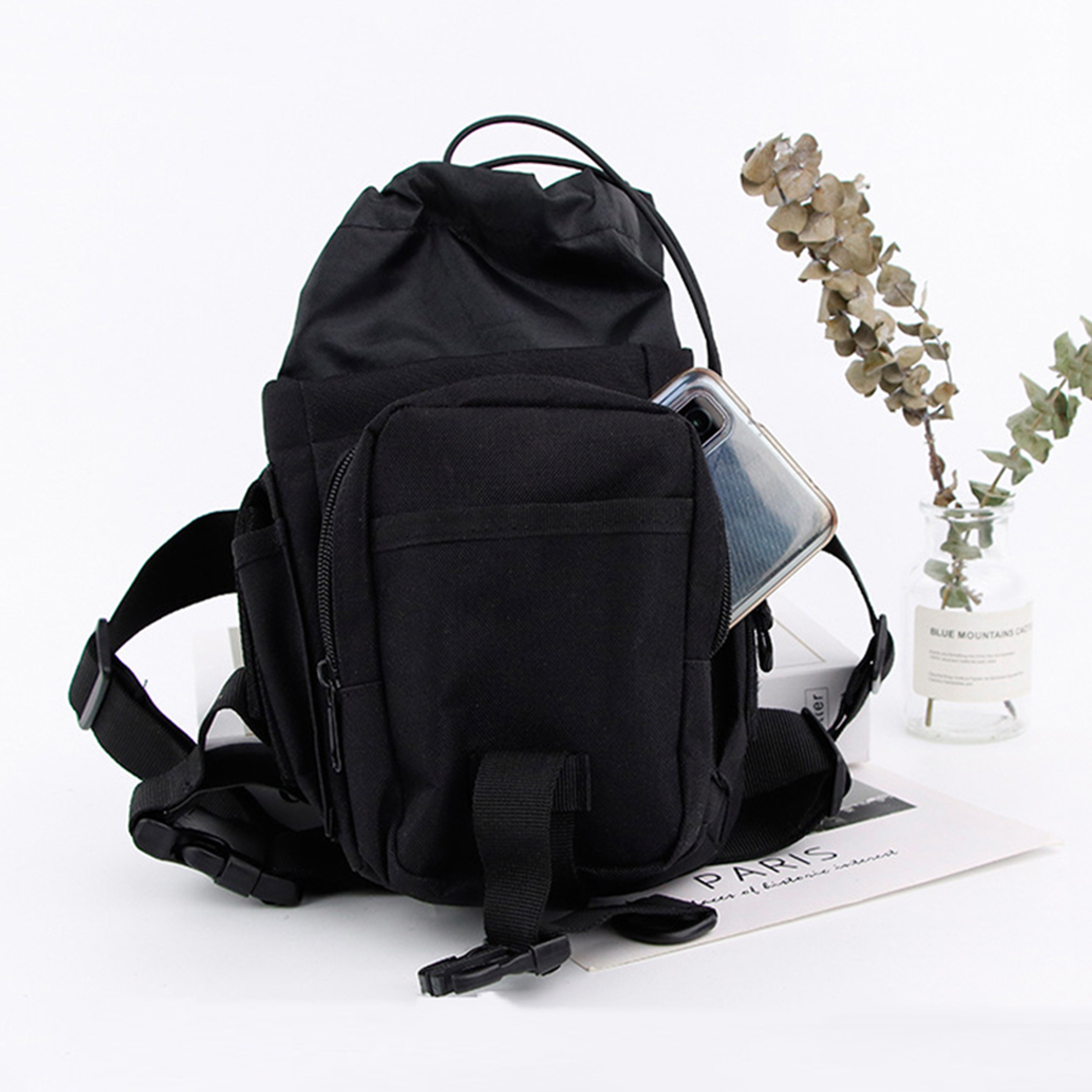 Water Resistant Outdoor Leg Bag Adjustable Polyester Waist Pack For Cycling Hiking Fishing And Trav 2