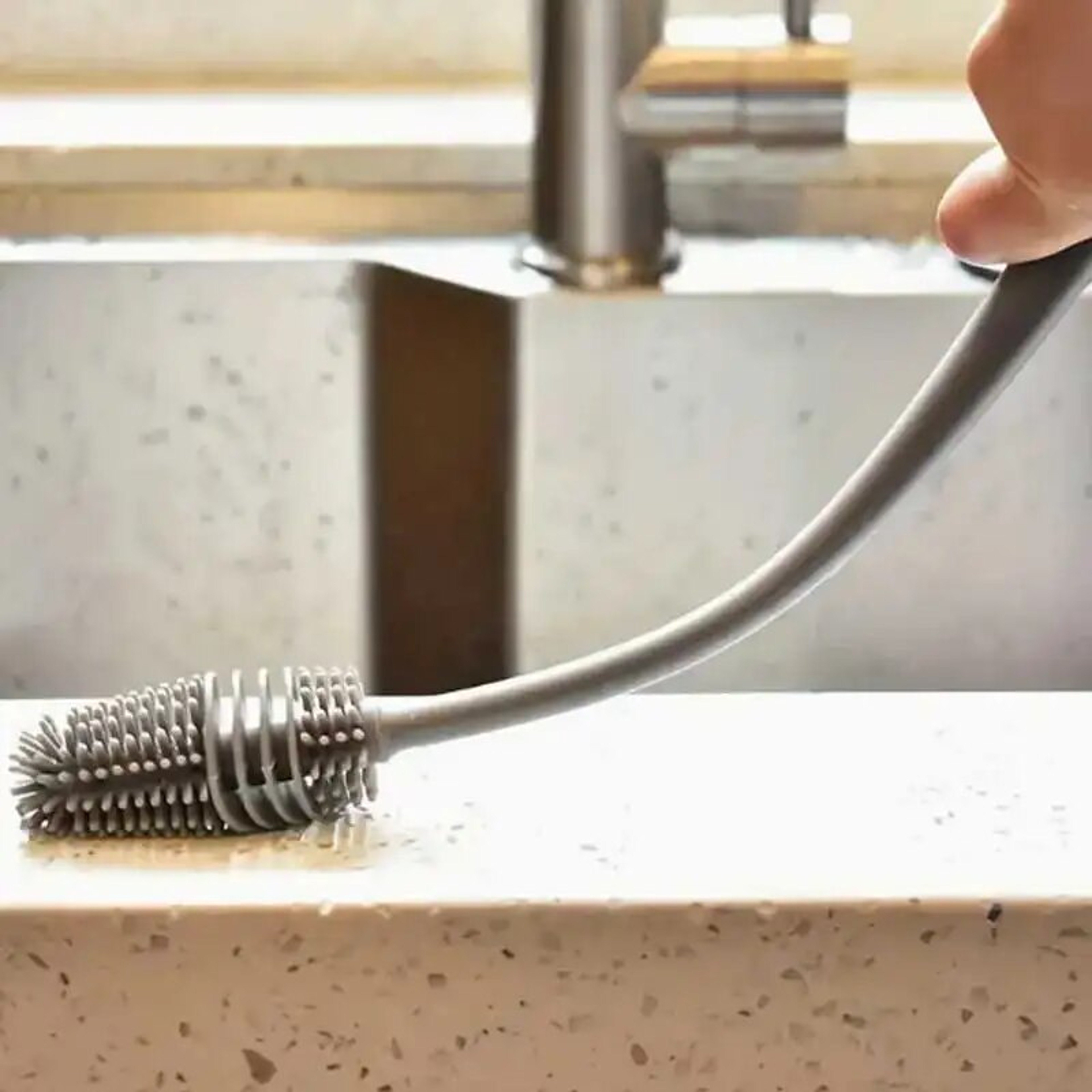 Long Handle Silicone Bottle Cleaning Brush For Baby Bottles Thermos Cups And Glasses 6