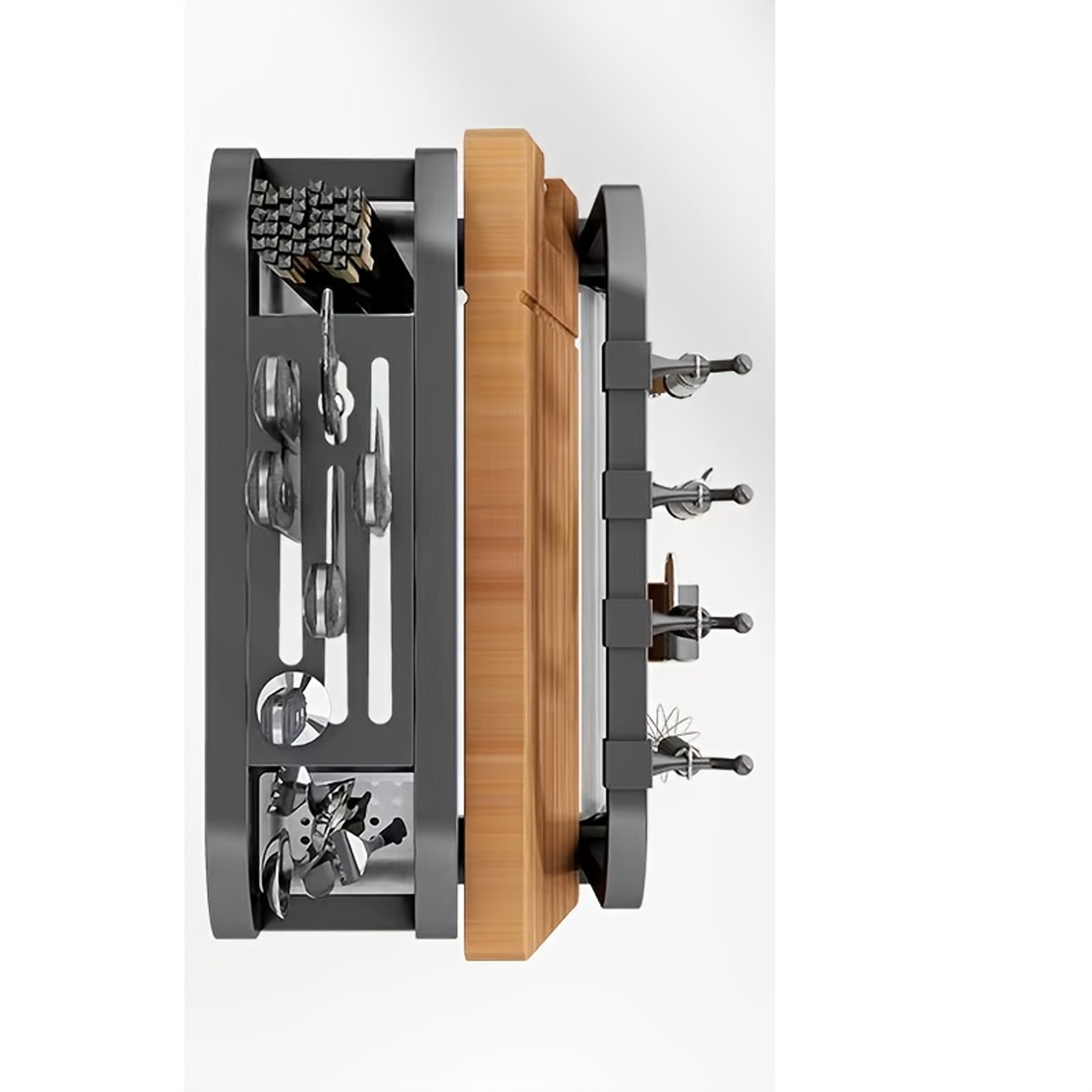Stainless Steel Knife Holder And Cutting Board Storage Rack For Kitchen Countertop Organization 3