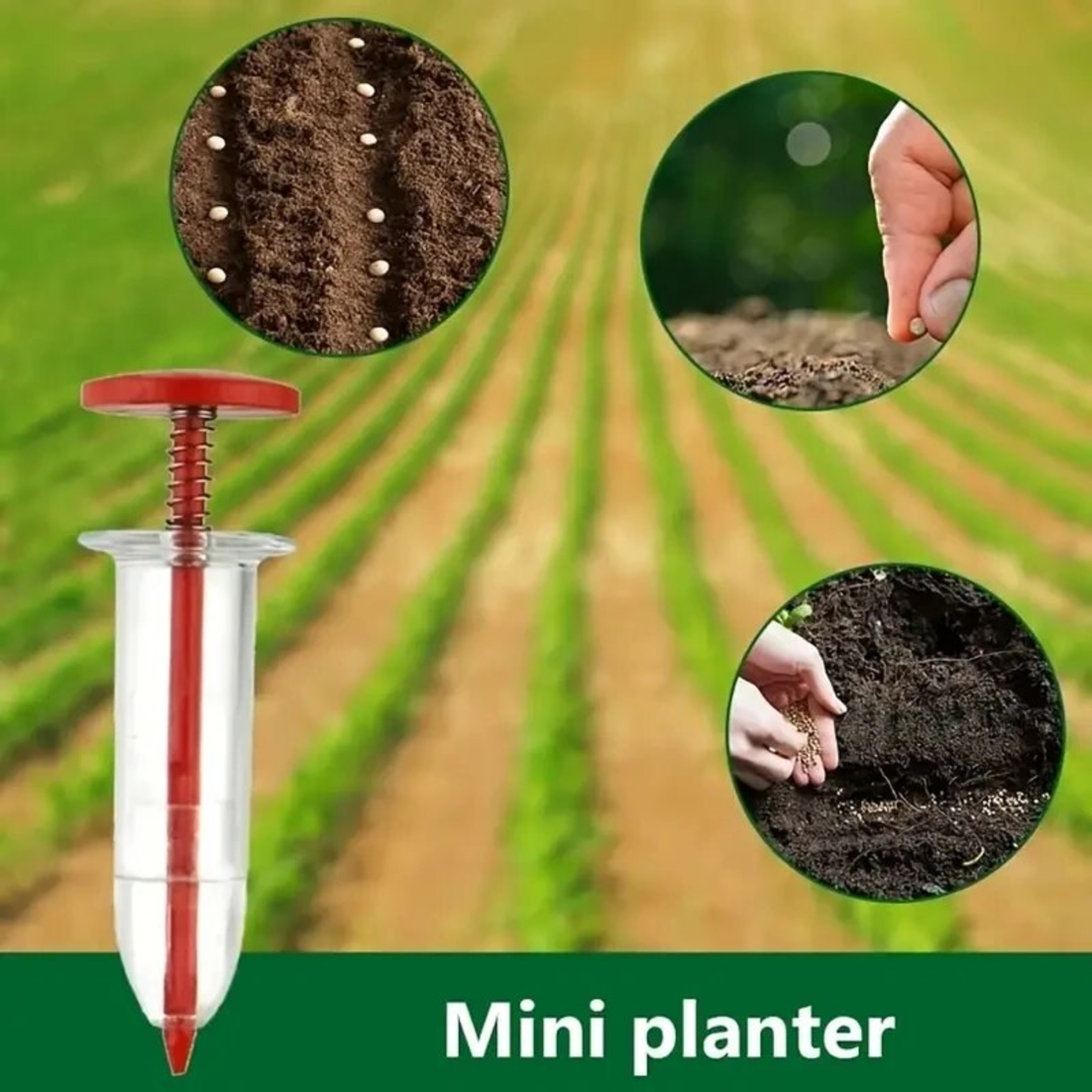 Mini Handheld Seed Dispenser Plastic Syringe Seeder For Flower Grass And Garden Planting 6