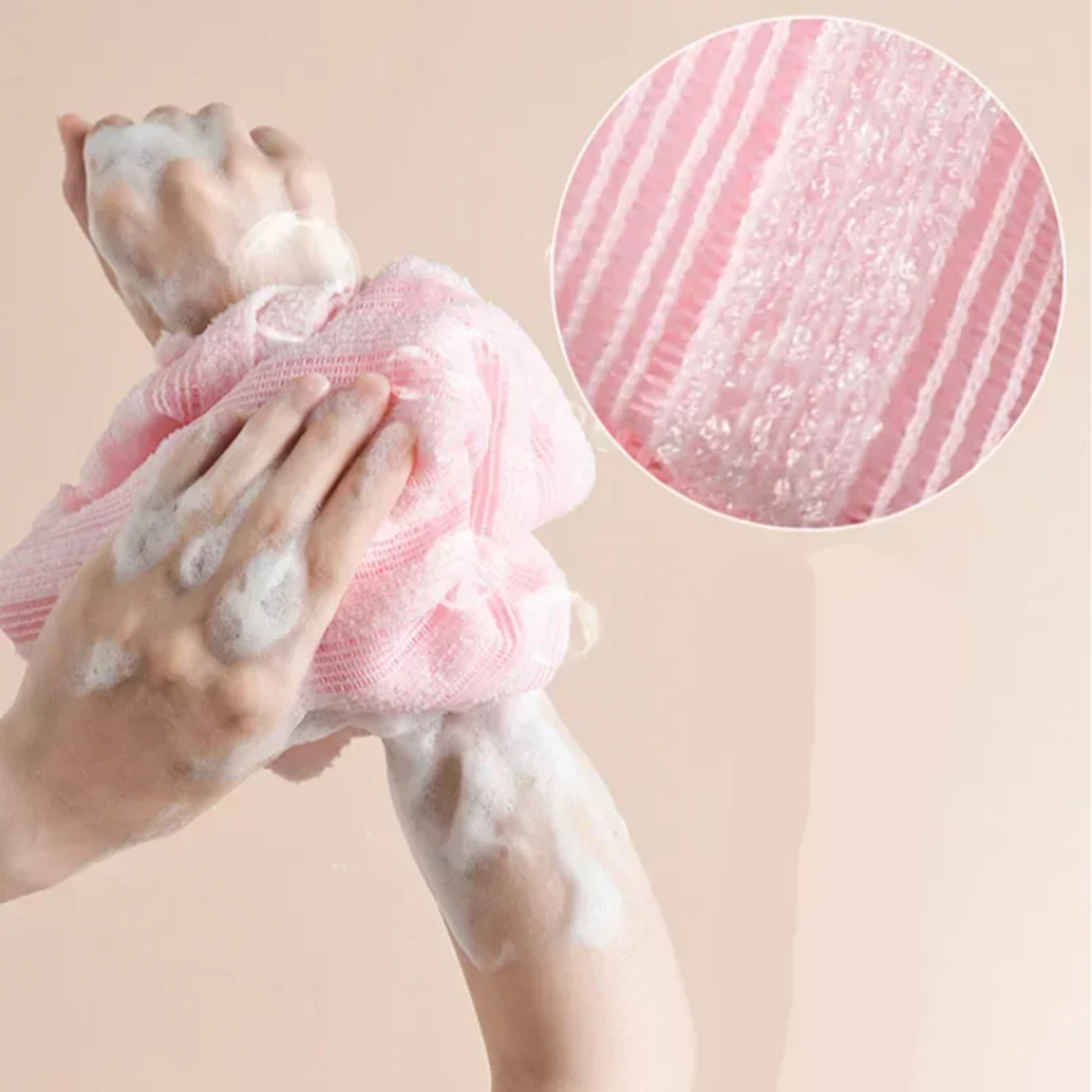 Exfoliating Bath Washcloth Polyester Back Scrubber Shower Towel For Body Cleaning 6