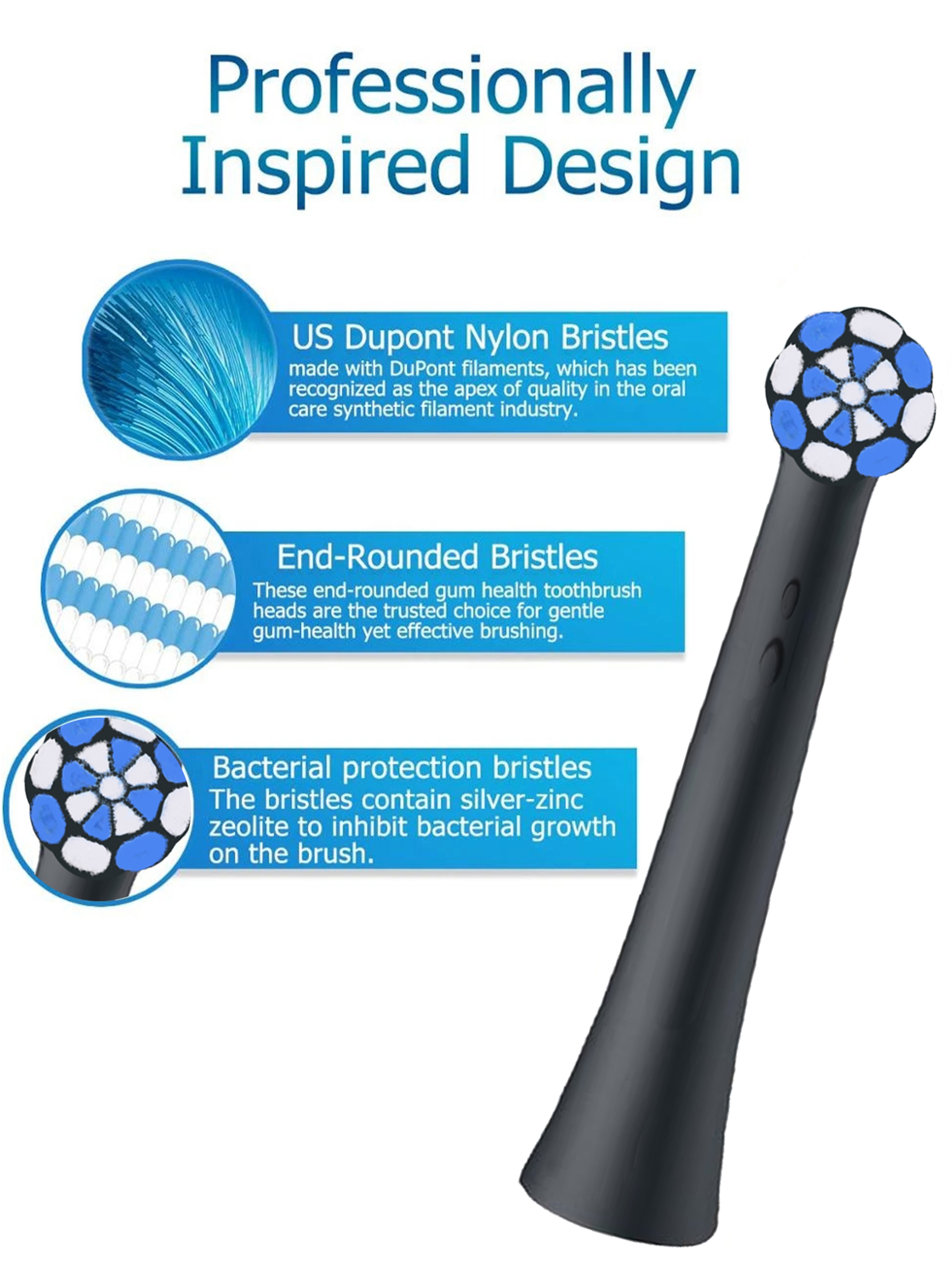 4 Pack Replacement Electric Toothbrush Heads For IO 3 To 10 Series Adults 6