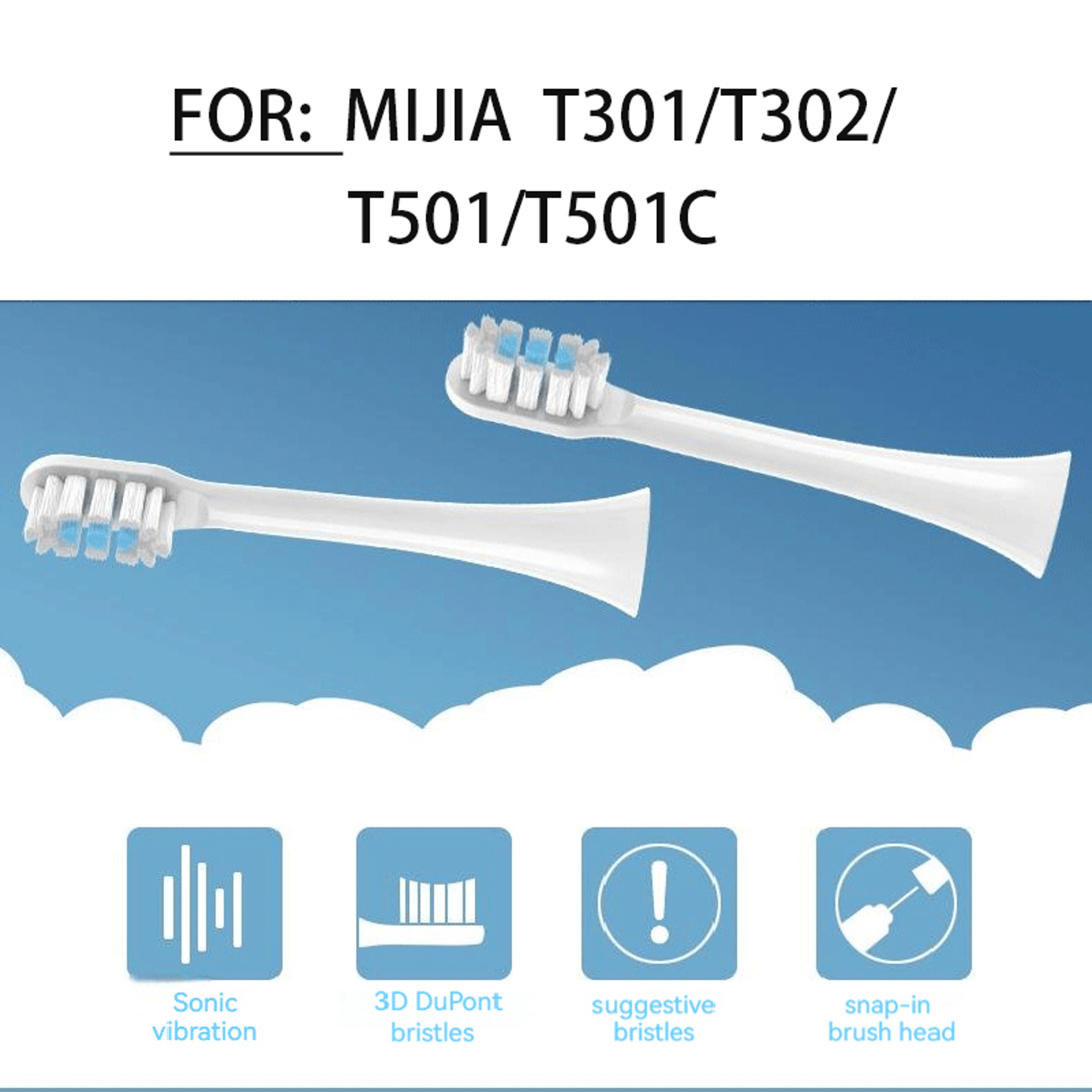 Sonic Electric Toothbrush Replacement Heads With Soft Bristles And Protective Caps 5