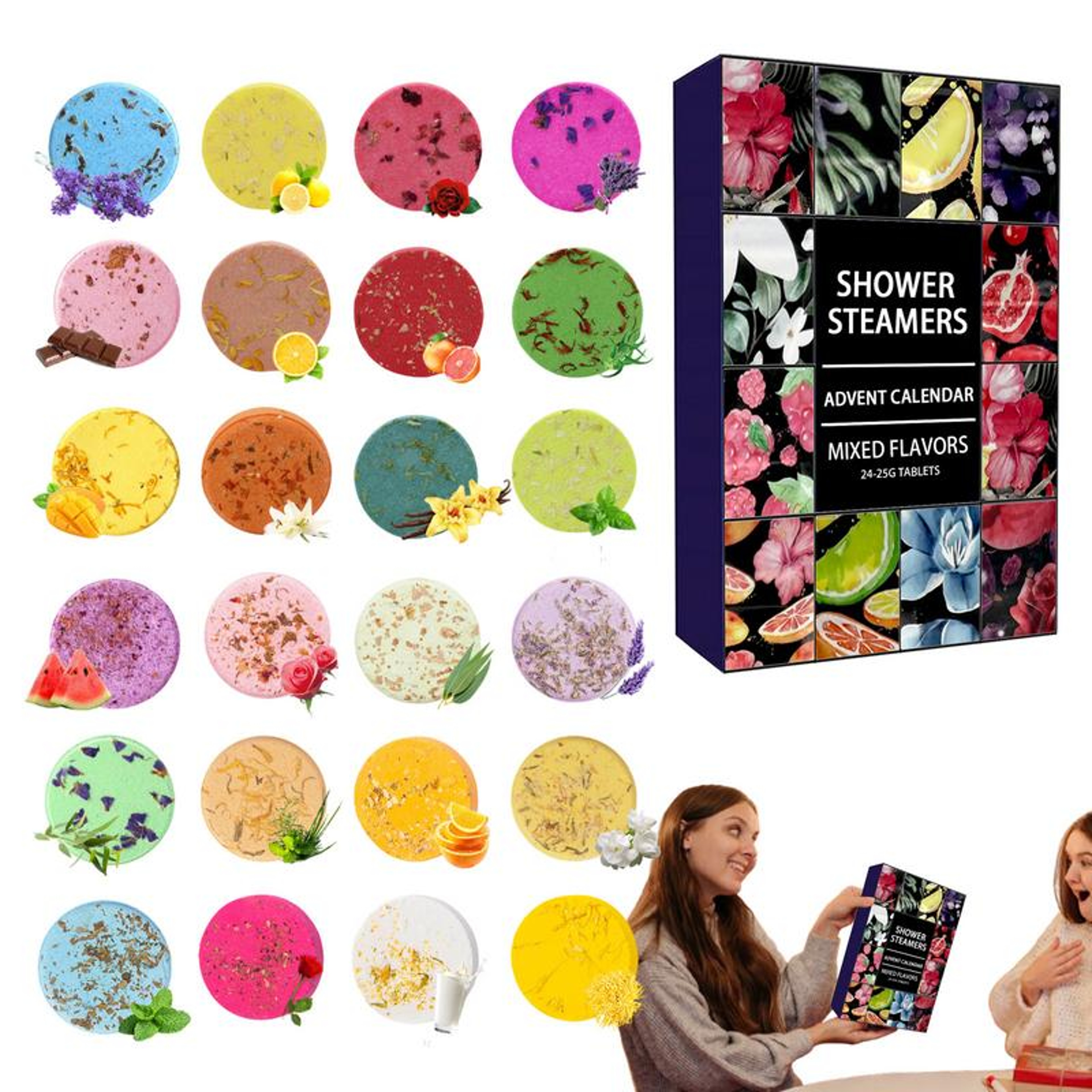 24-Piece Aromatherapy Shower Steamers Advent Calendar Gift Set – view 2