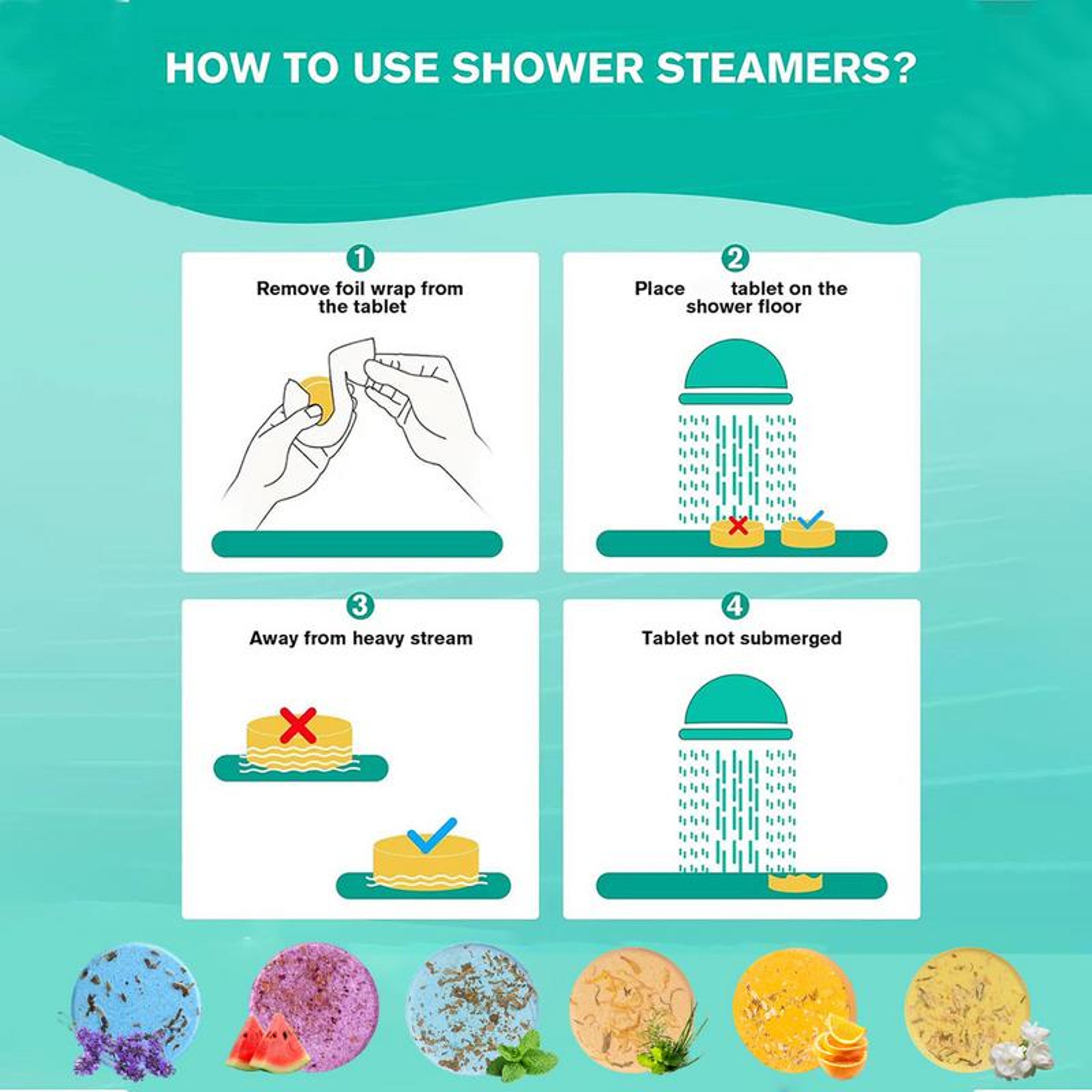 24-Piece Aromatherapy Shower Steamers Advent Calendar Gift Set – view 6