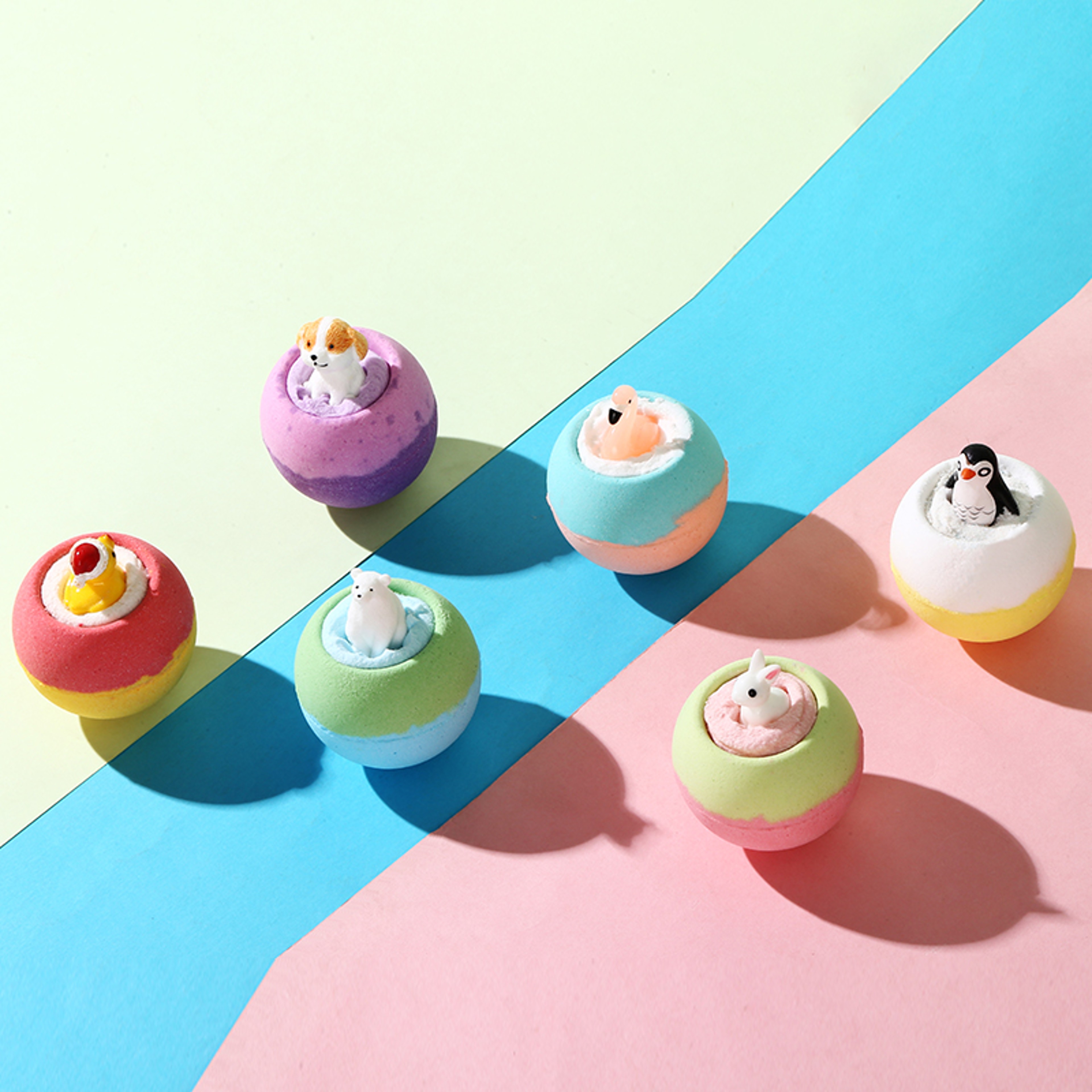 Kids Bath Bombs With Surprise Toys Inside Cheerful Scented 6 Pack 0