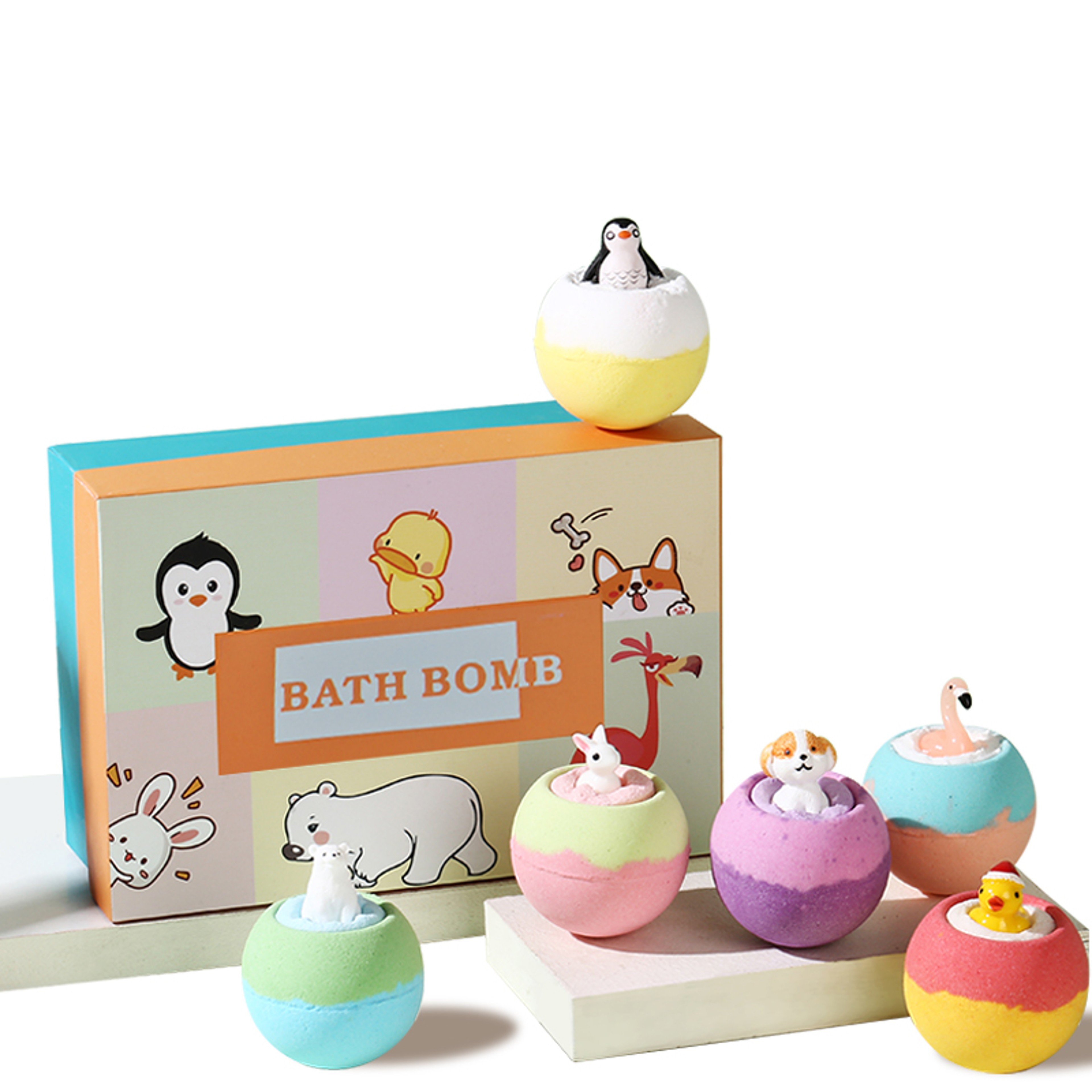 Kids Bath Bombs With Surprise Toys Inside Cheerful Scented 6 Pack 3