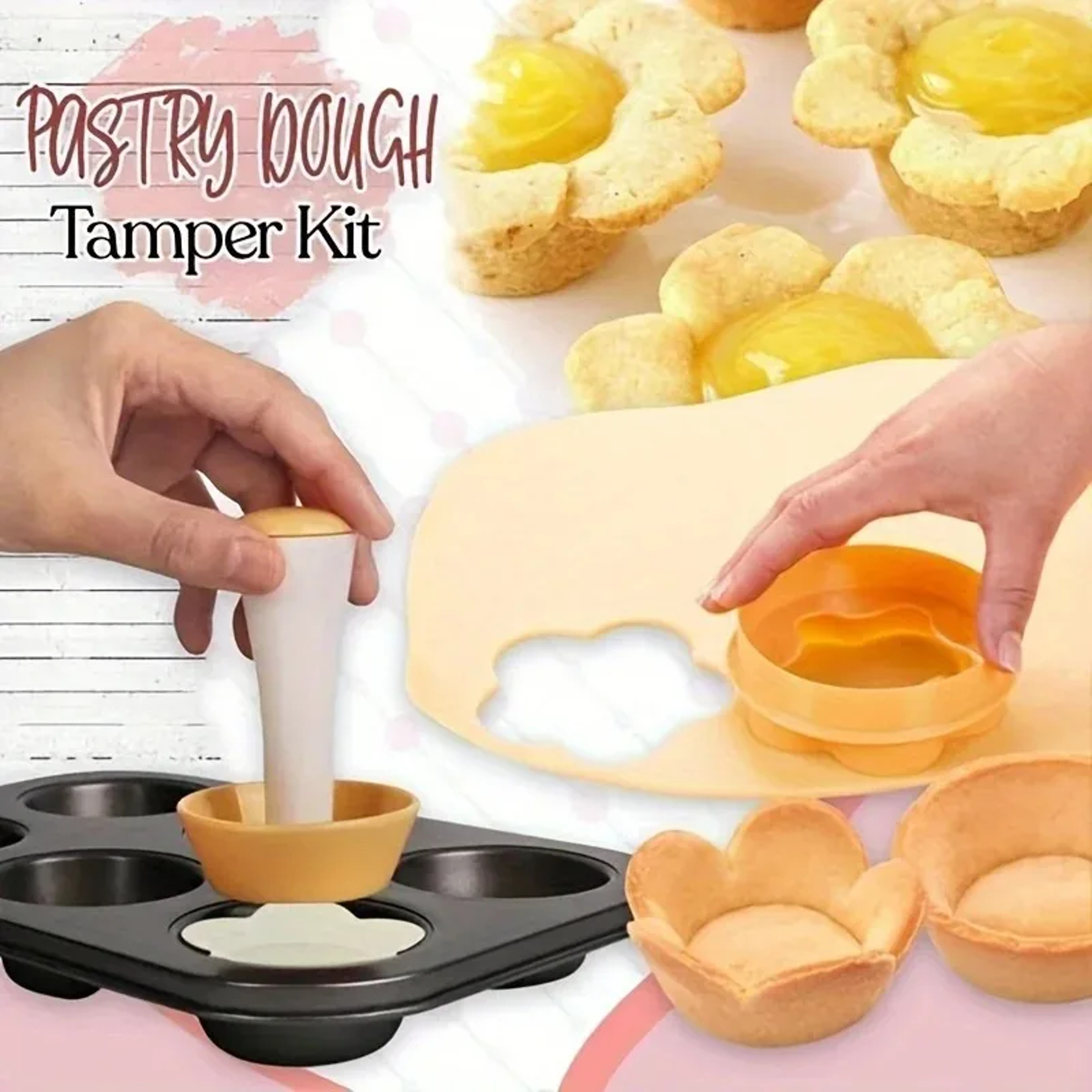 Flower Shaped Pastry Mold and Dough Presser for DIY Baking – view 2