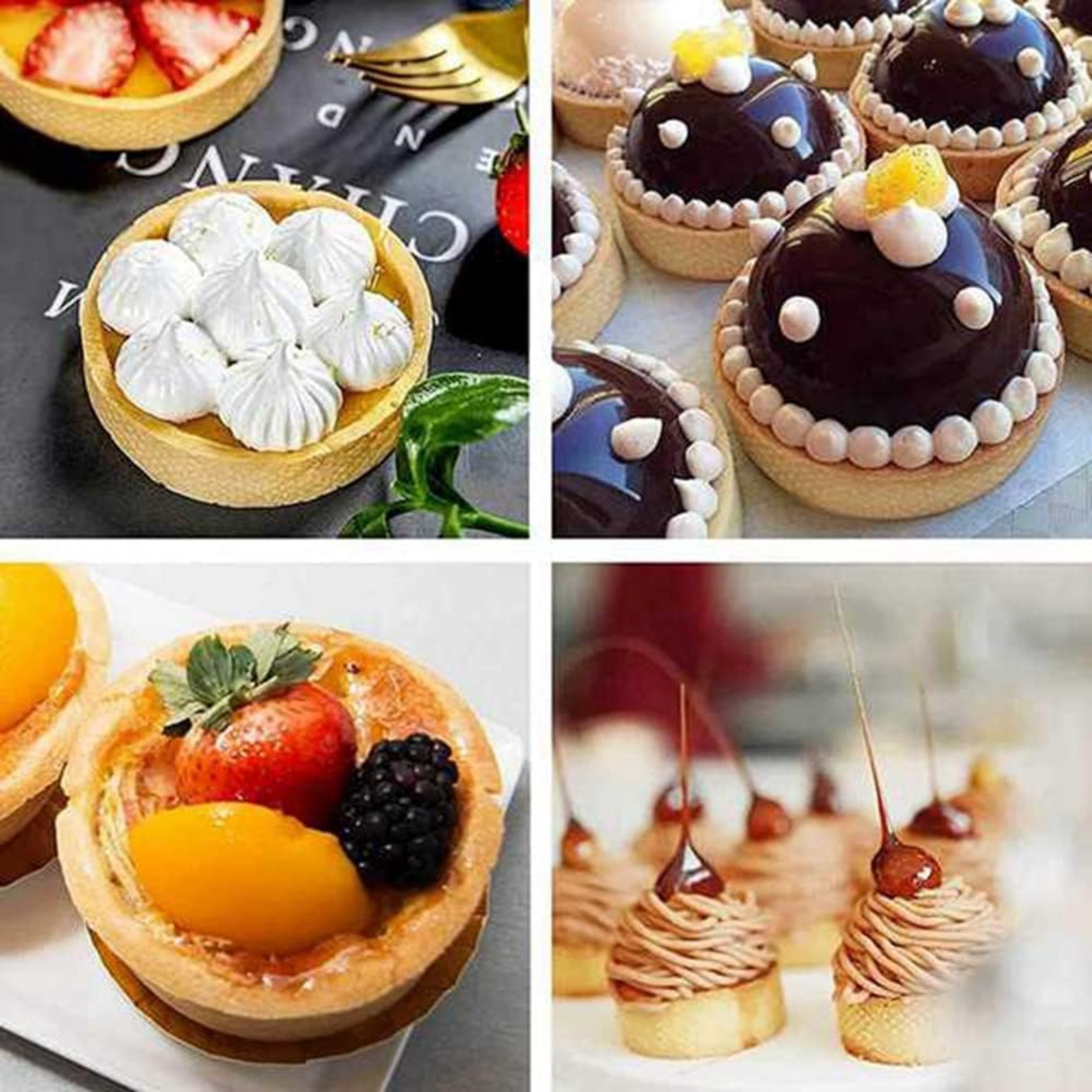 304 Stainless Steel Mousse Cake Ring Mold For Tarts Pies And Quiches 5