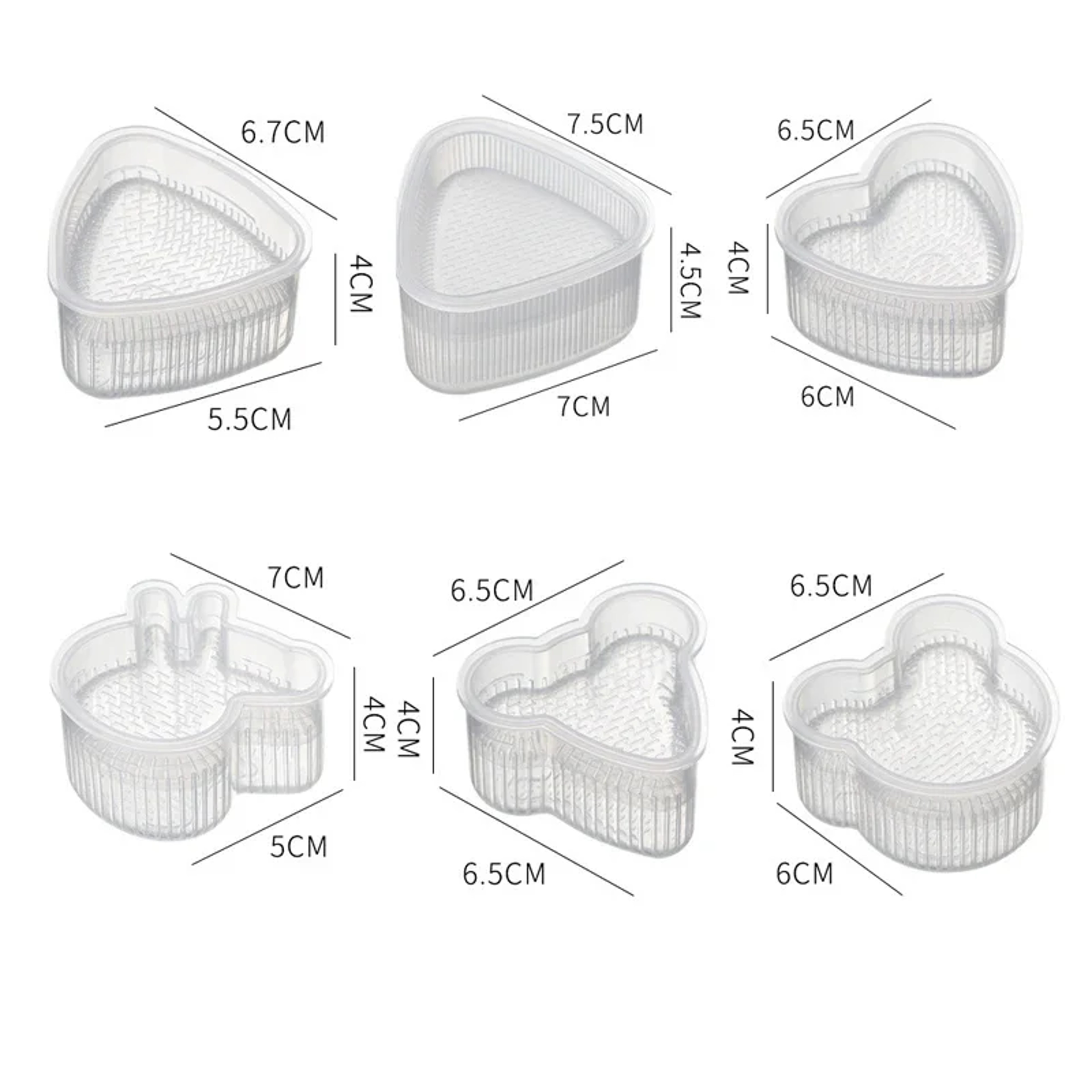 Triangle Rice Ball Sushi Mold Set PP Plastic DIY Rice Molds for Lunch Boxes – view 7