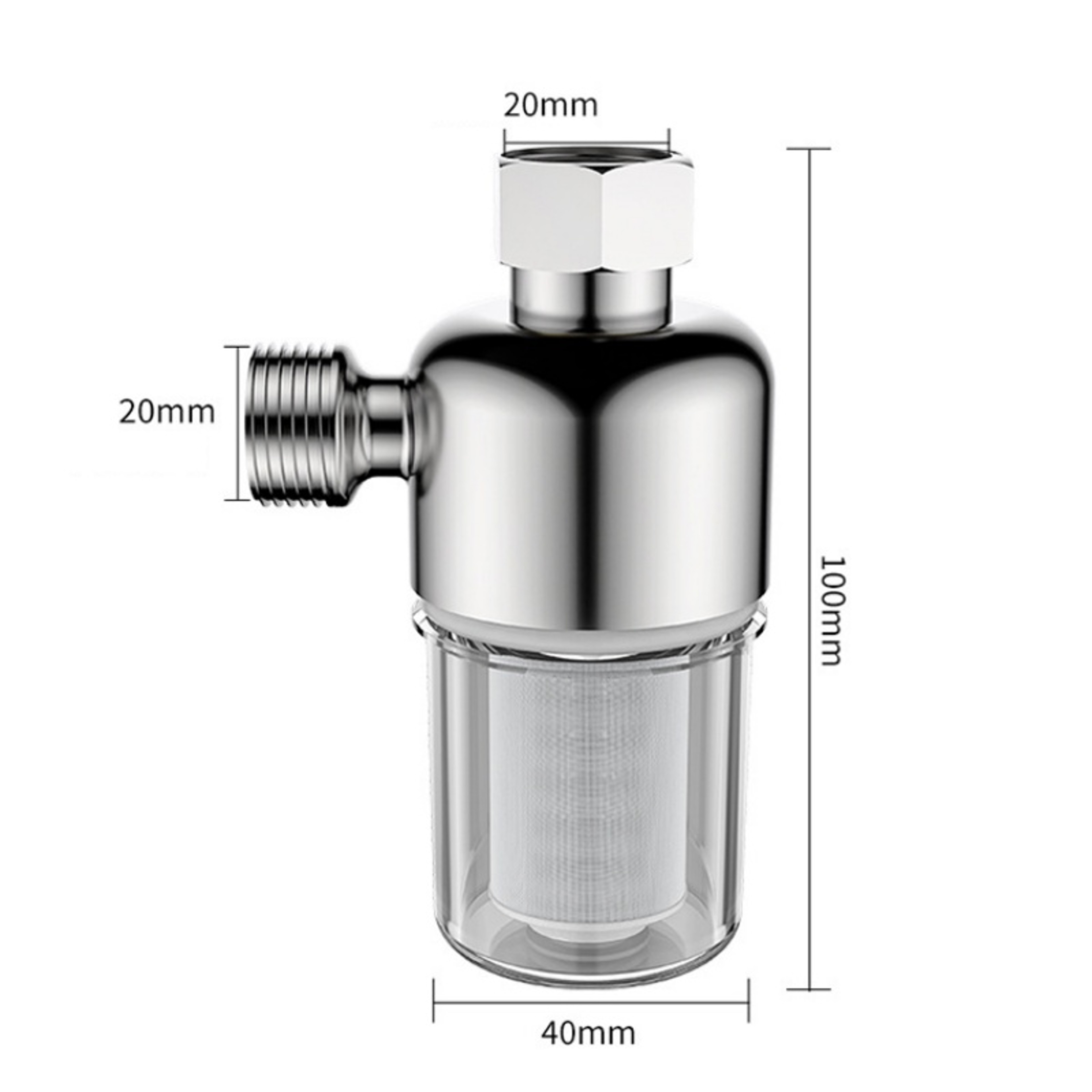 Reusable Stainless Steel Spin Down Sediment Water Filter For Household Plumbing 4
