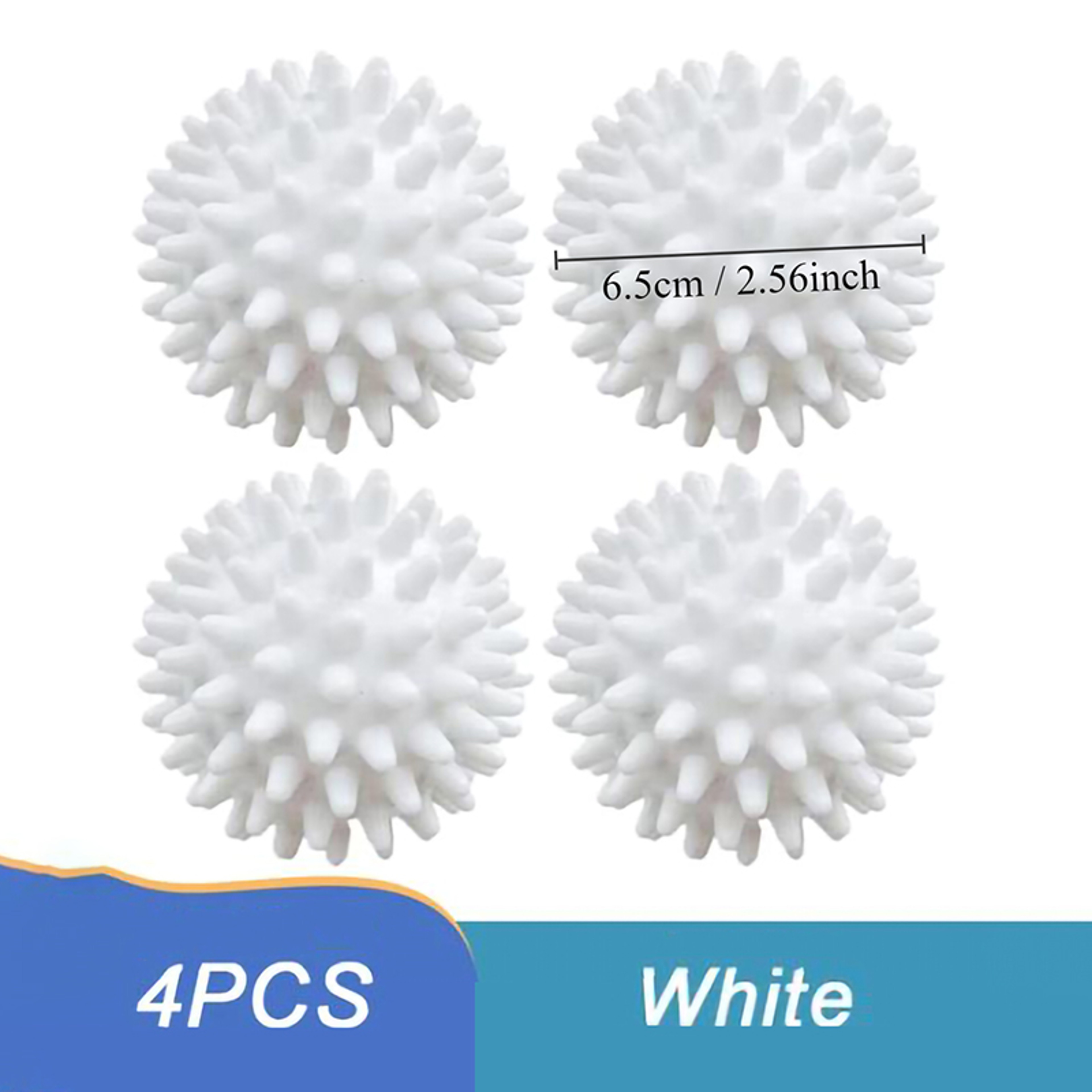 4Pcs PVC Dryer Ball Reusable Laundry Ball Washing Machine Drying Fabric Softener Ball For Home Clothe Cleaning Tool Accessrices – view 7