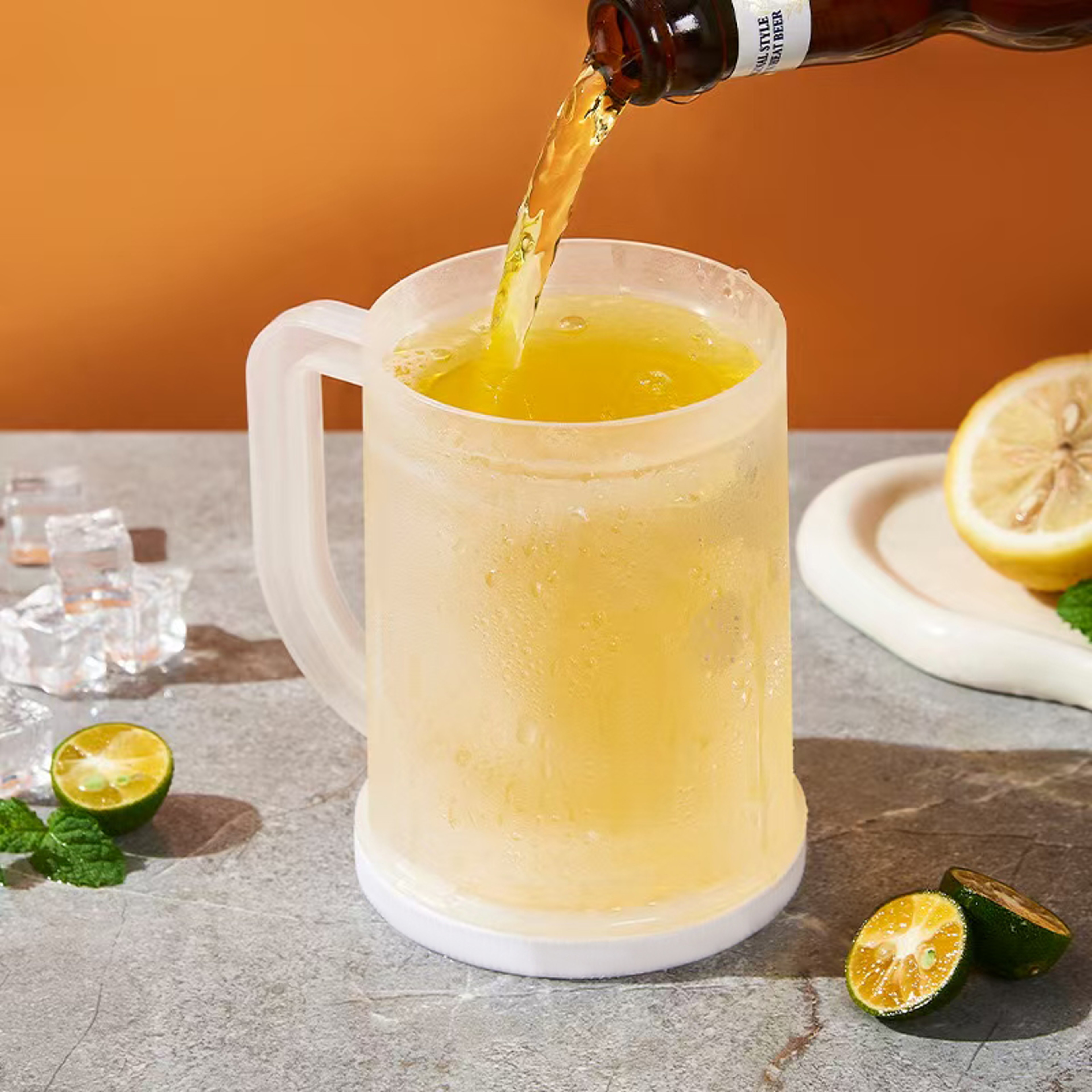 Chilled Beer Glass Fast Freezing Plastic Cup for Cold Drinks – view 3