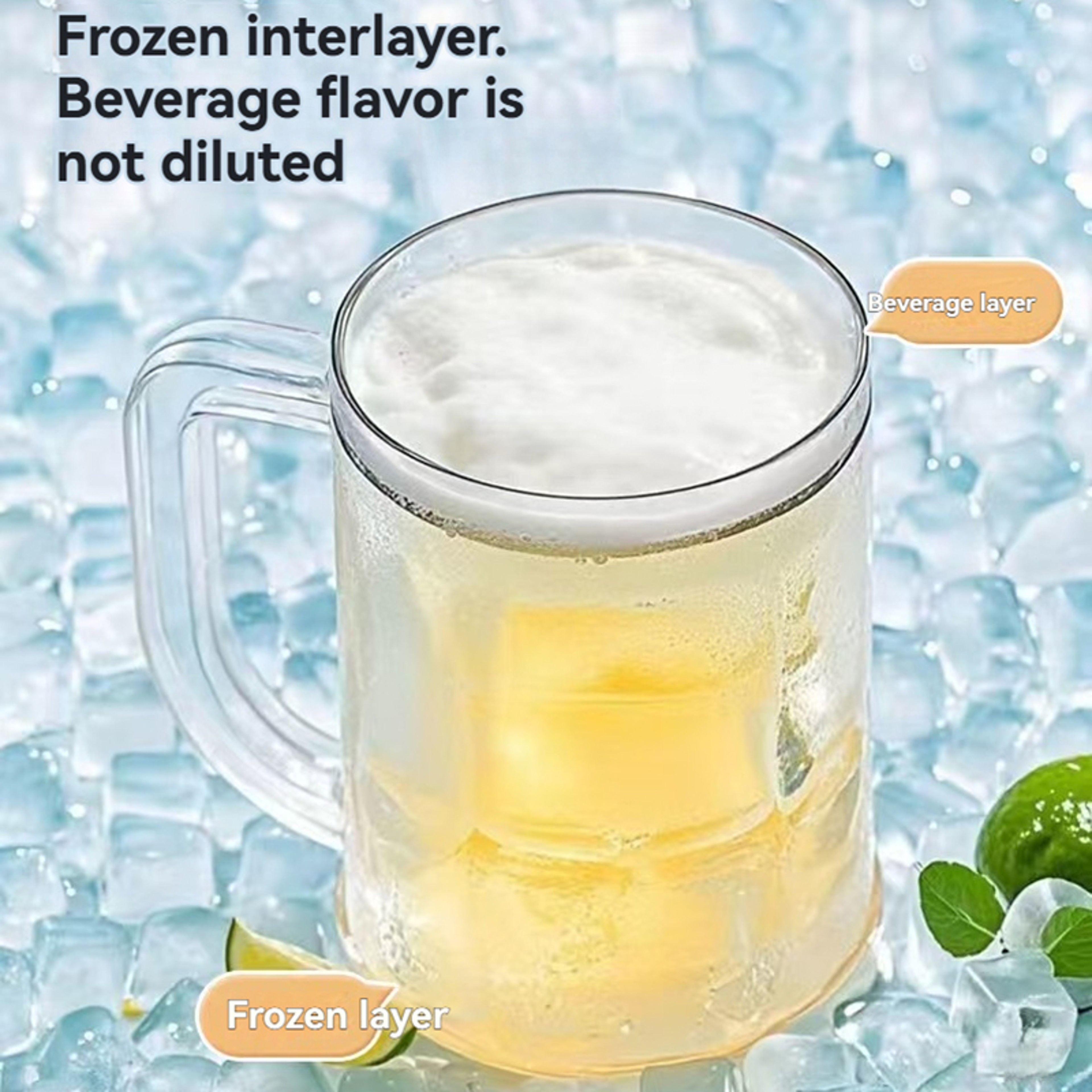 Chilled Beer Glass Fast Freezing Plastic Cup for Cold Drinks – view 4