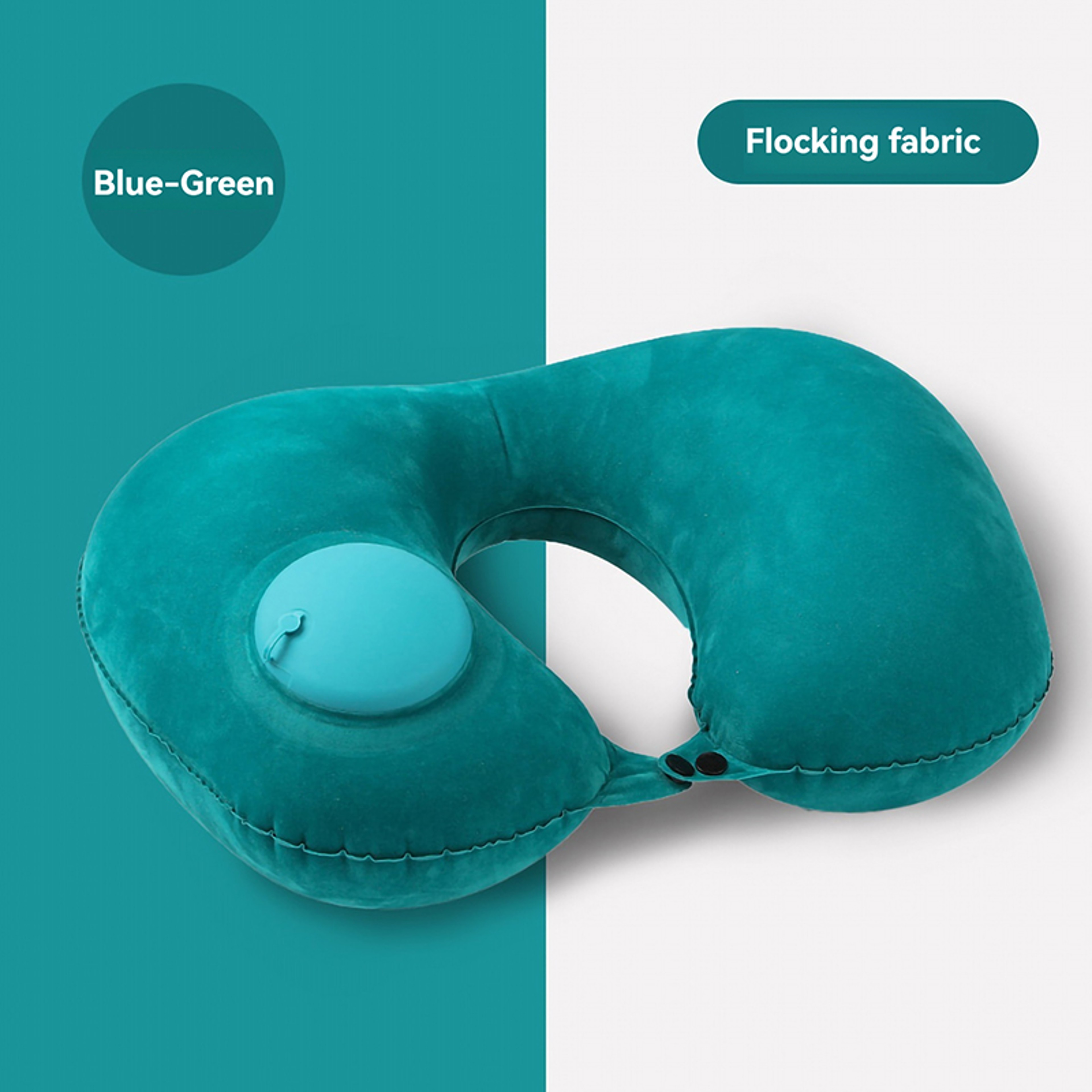 Inflatable Travel Neck Pillow with U-Shaped Support and Compact Storage – view 7