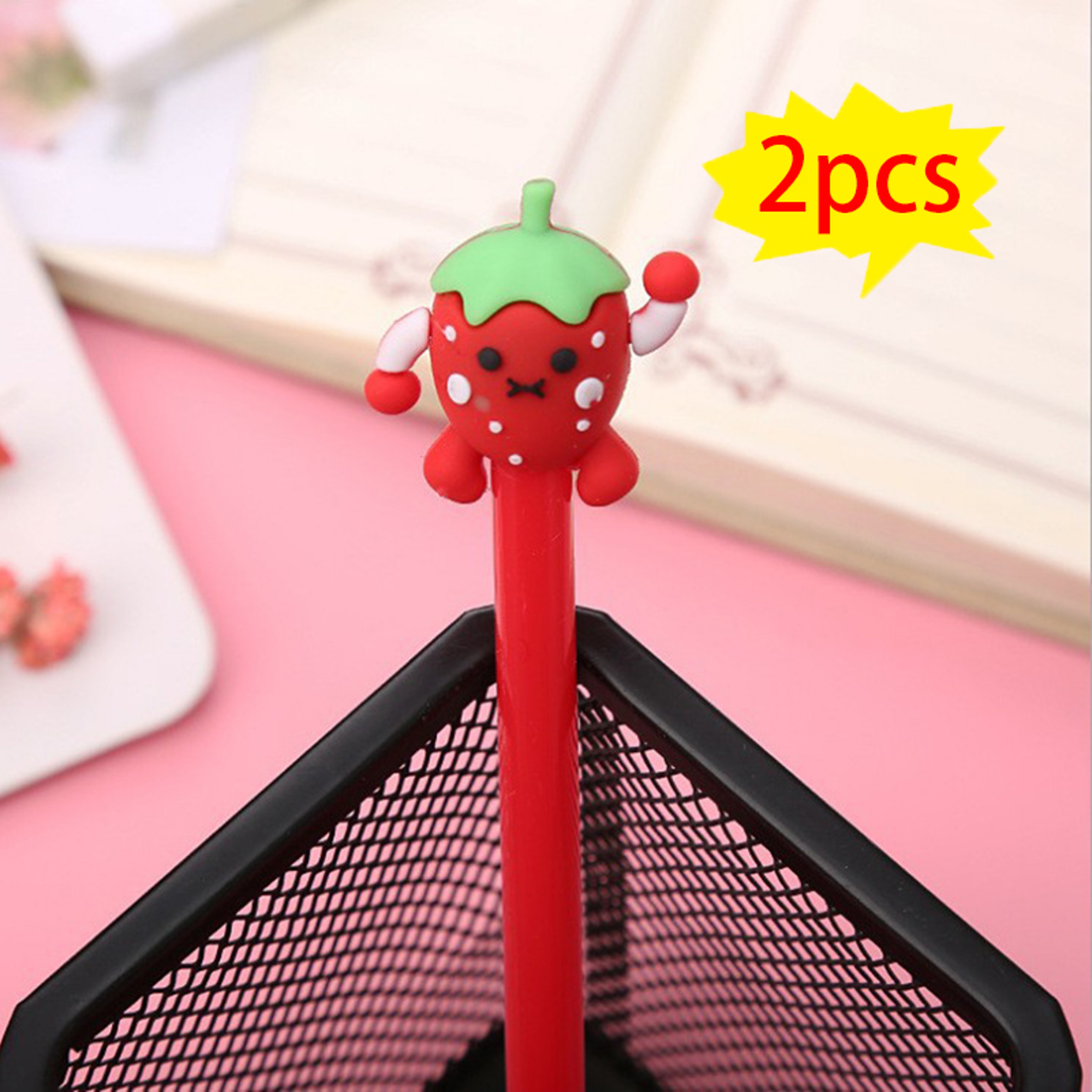 Cartoon Fruit Gel Pens Set Of 4  Cute 05mm Fine Point Pens For Kids And School 9