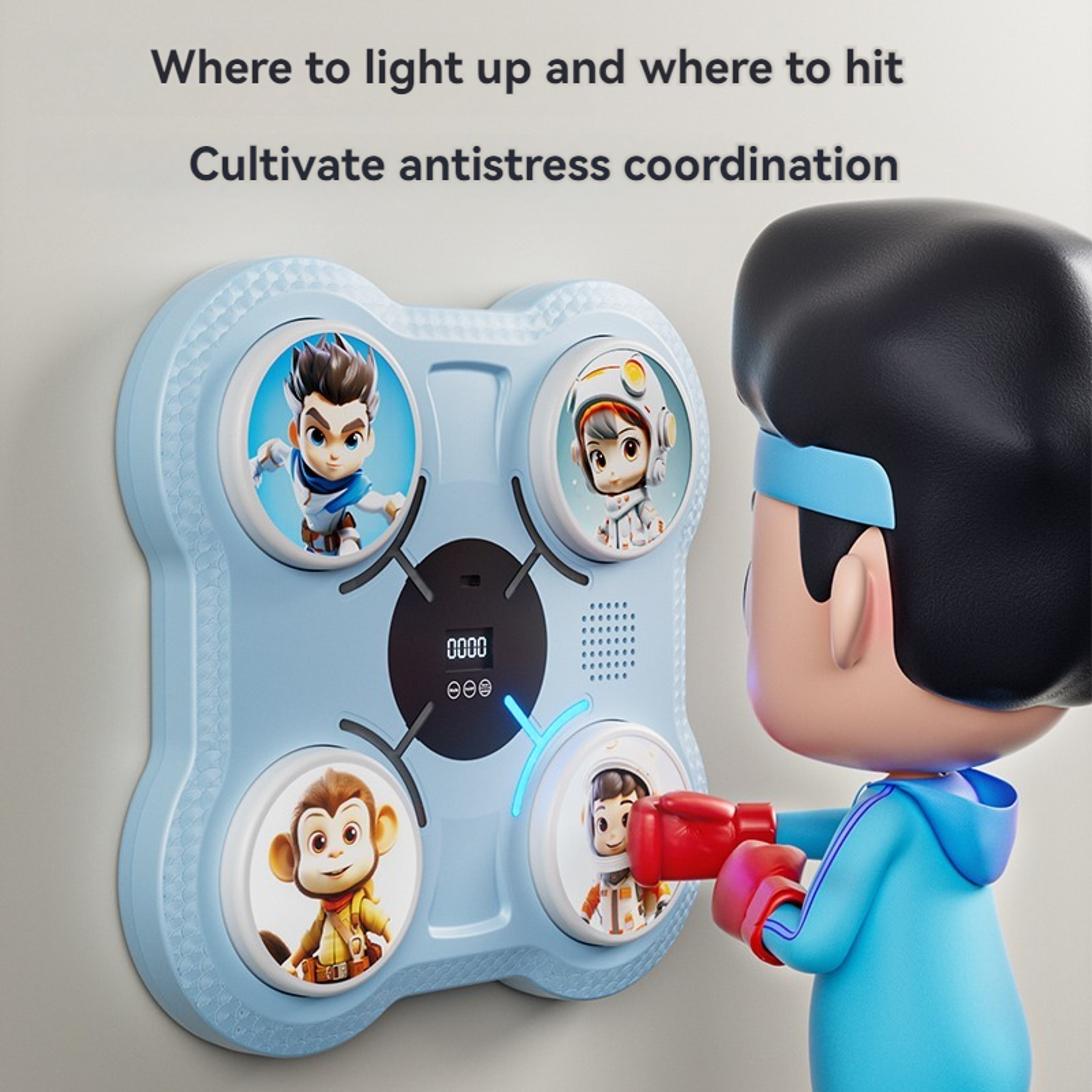 Kids Music Boxing Machine  Interactive Wall Mounted Boxing Target For Training 4