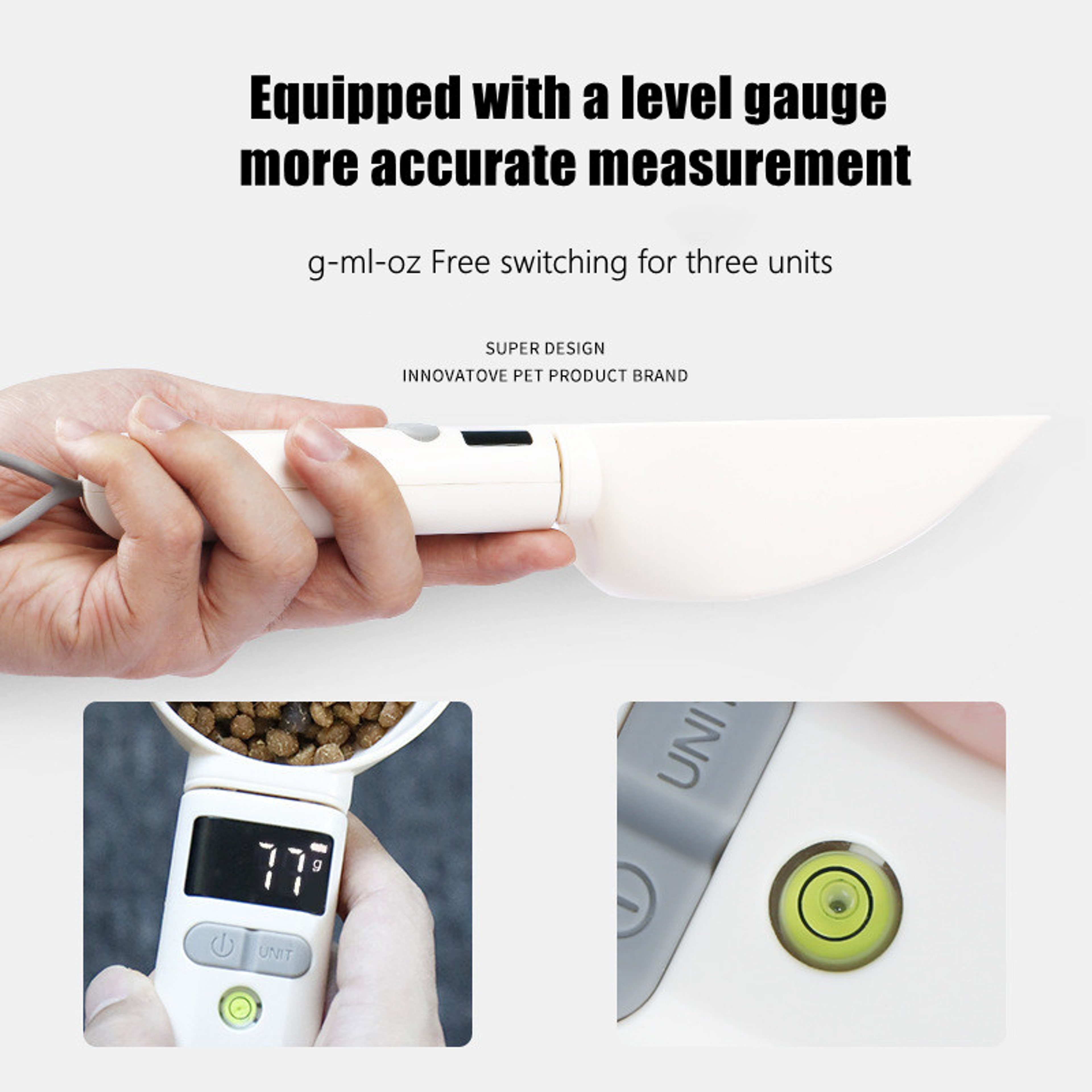 Digital Kitchen Scale Spoon With LCD Display For Pet Food And Ingredient Measuring 4