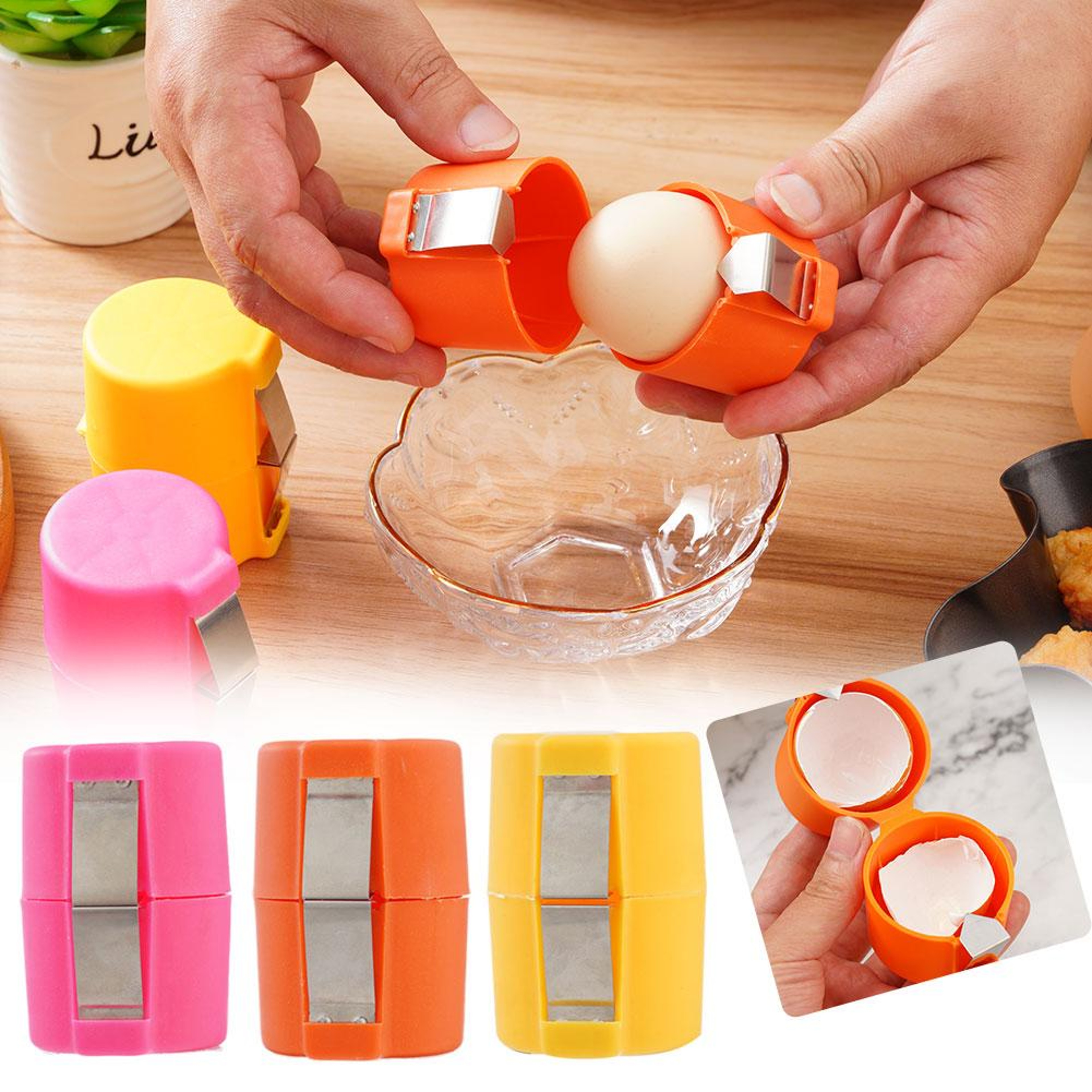 Handheld Egg Shell Opener  Plastic Raw Egg Cracker And Kitchen Baking Tool 2