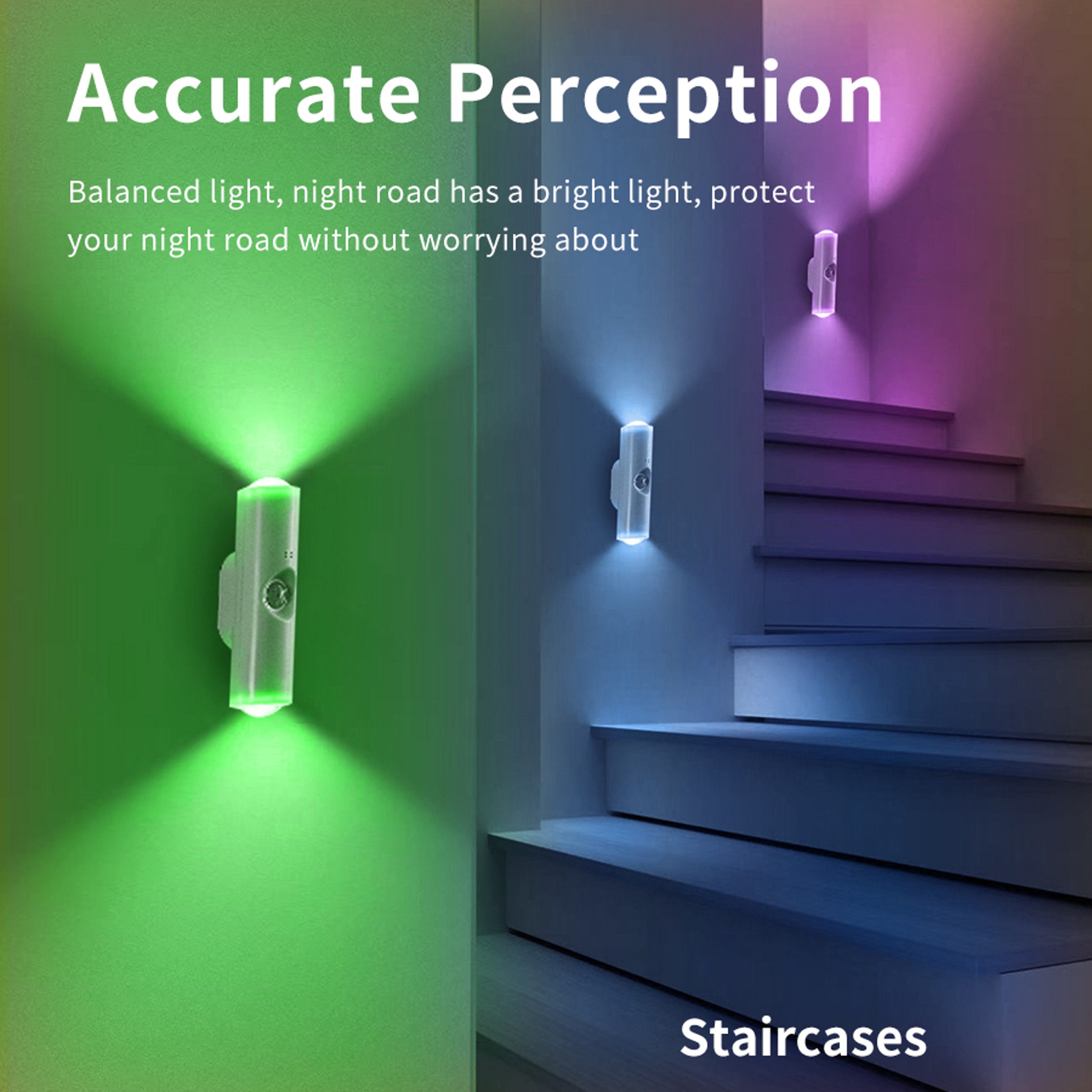 LED Motion Sensor Cabinet Light – Rechargeable Magnetic RGB Night Light – view 5