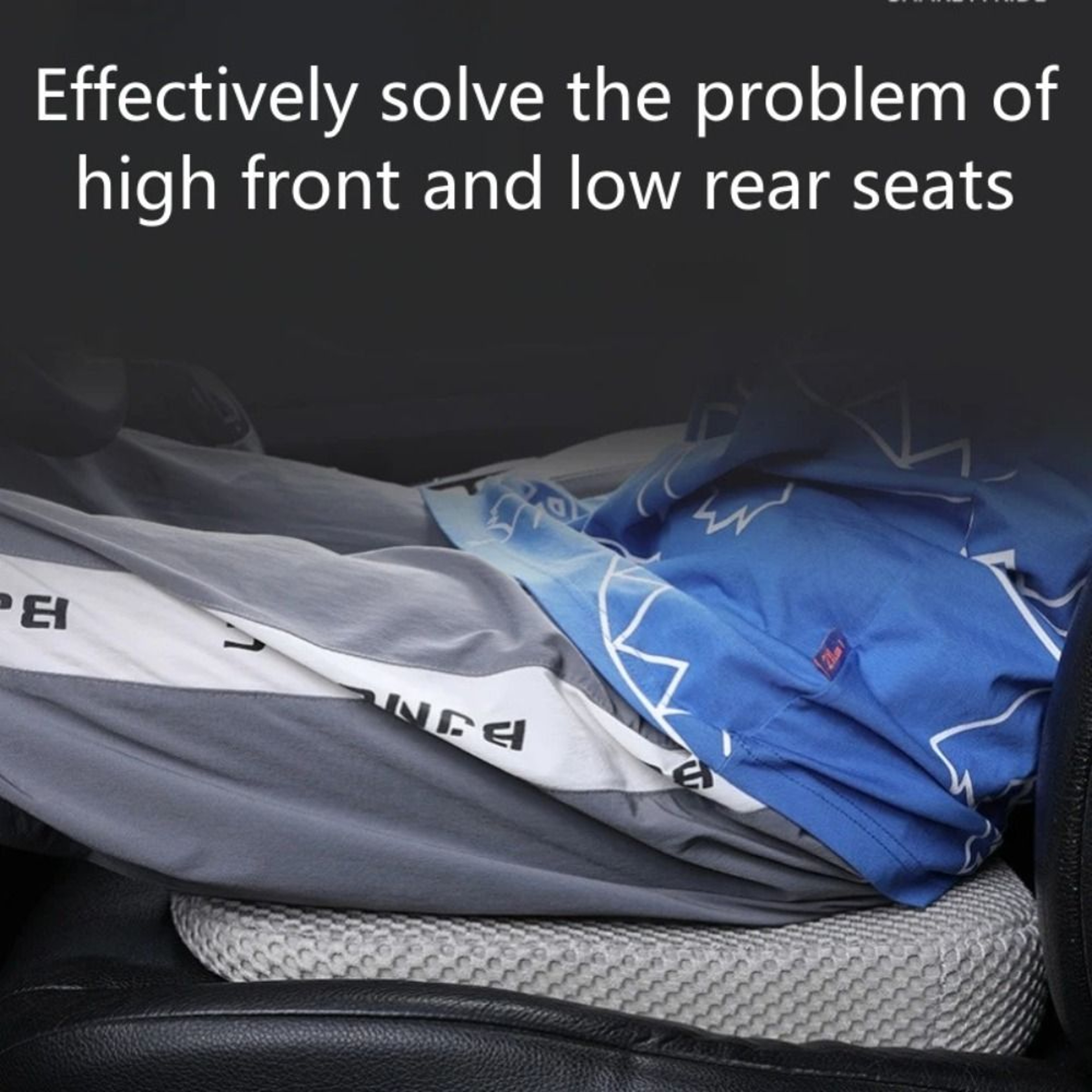 Car Seat Booster Cushion With Breathable 3D Mesh And Honeycomb Memory Cotton 3