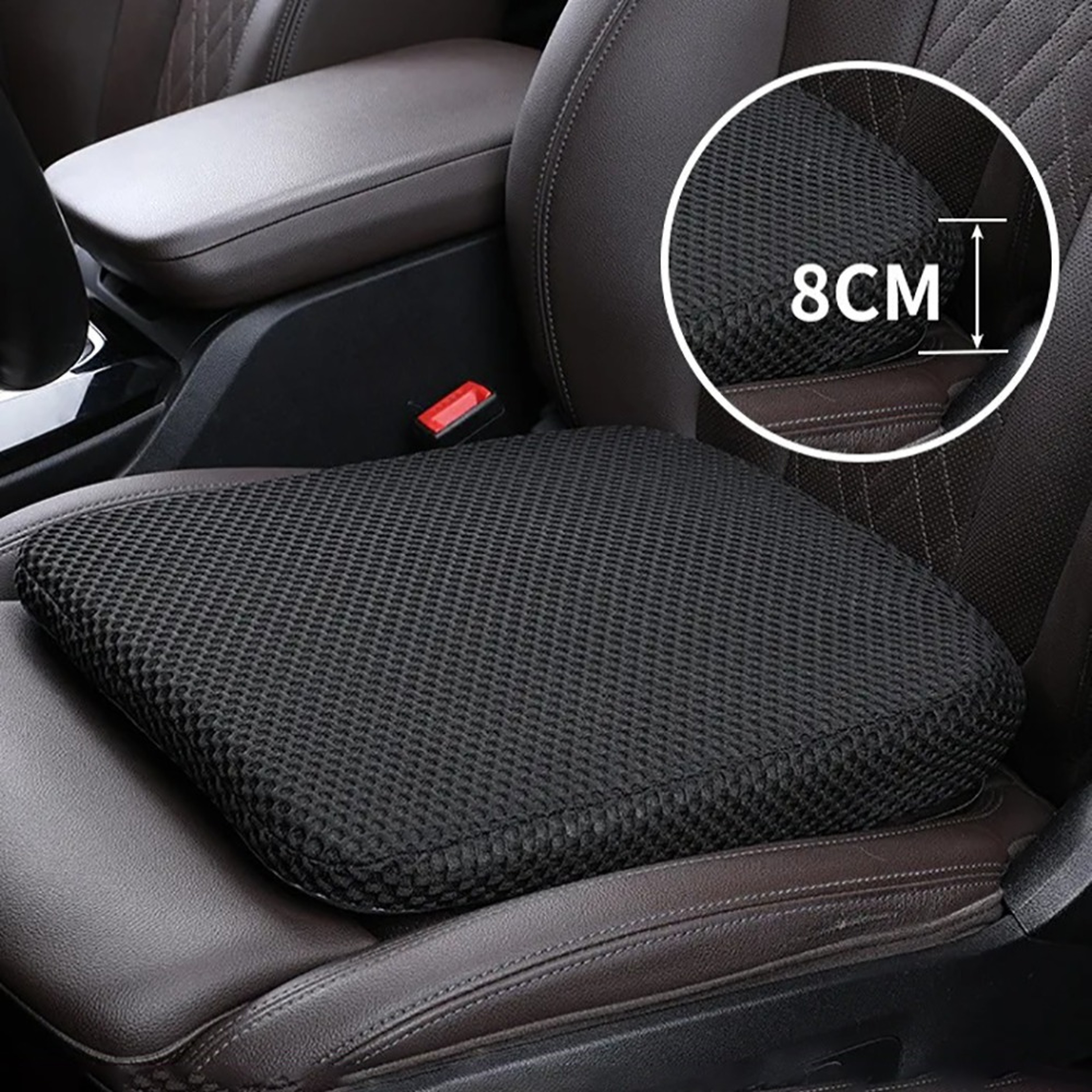 Car Seat Booster Cushion With Breathable 3D Mesh And Honeycomb Memory Cotton 0