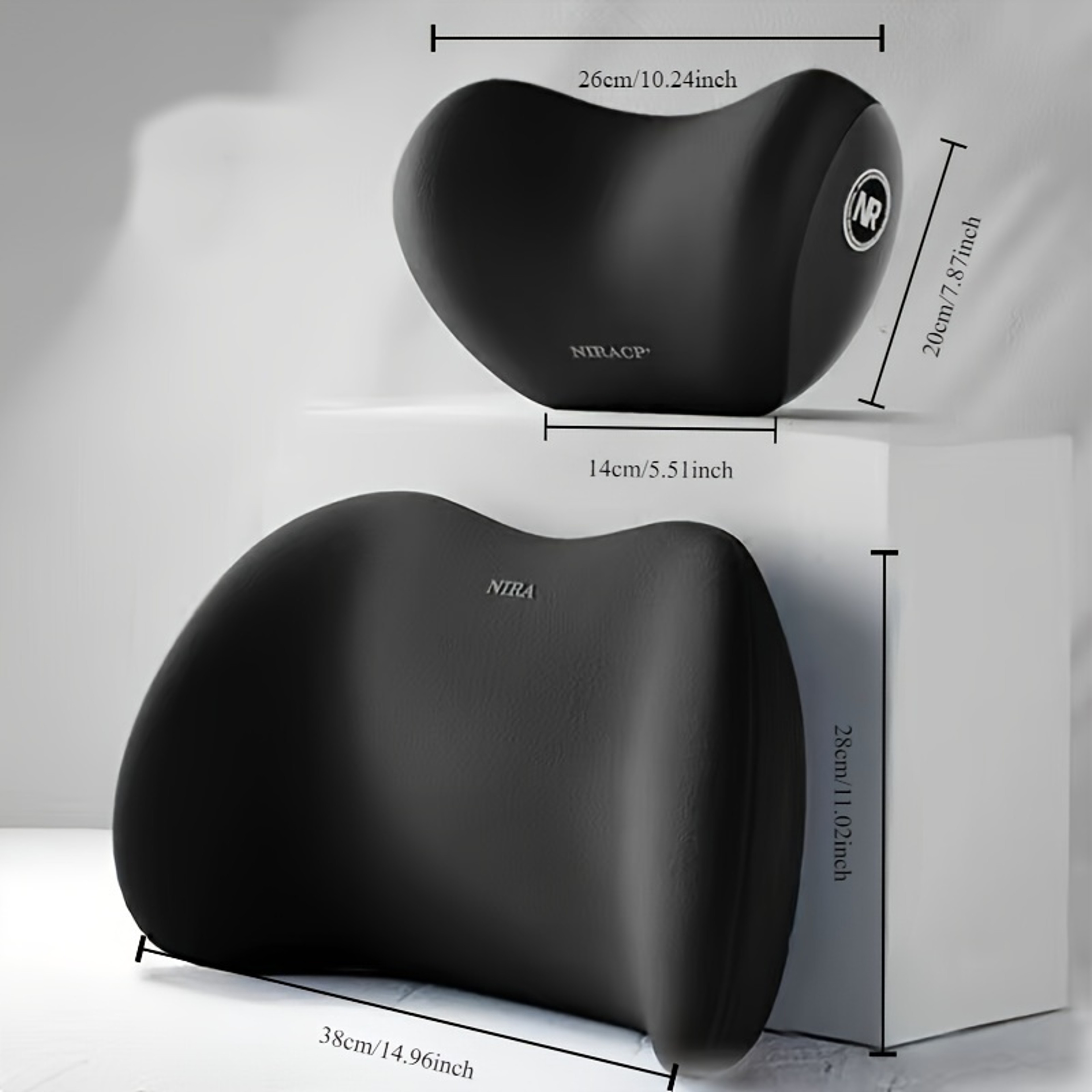 Ergonomic Car Headrest And Lumbar Support Cushion  Memory Foam Comfort For Driving 3