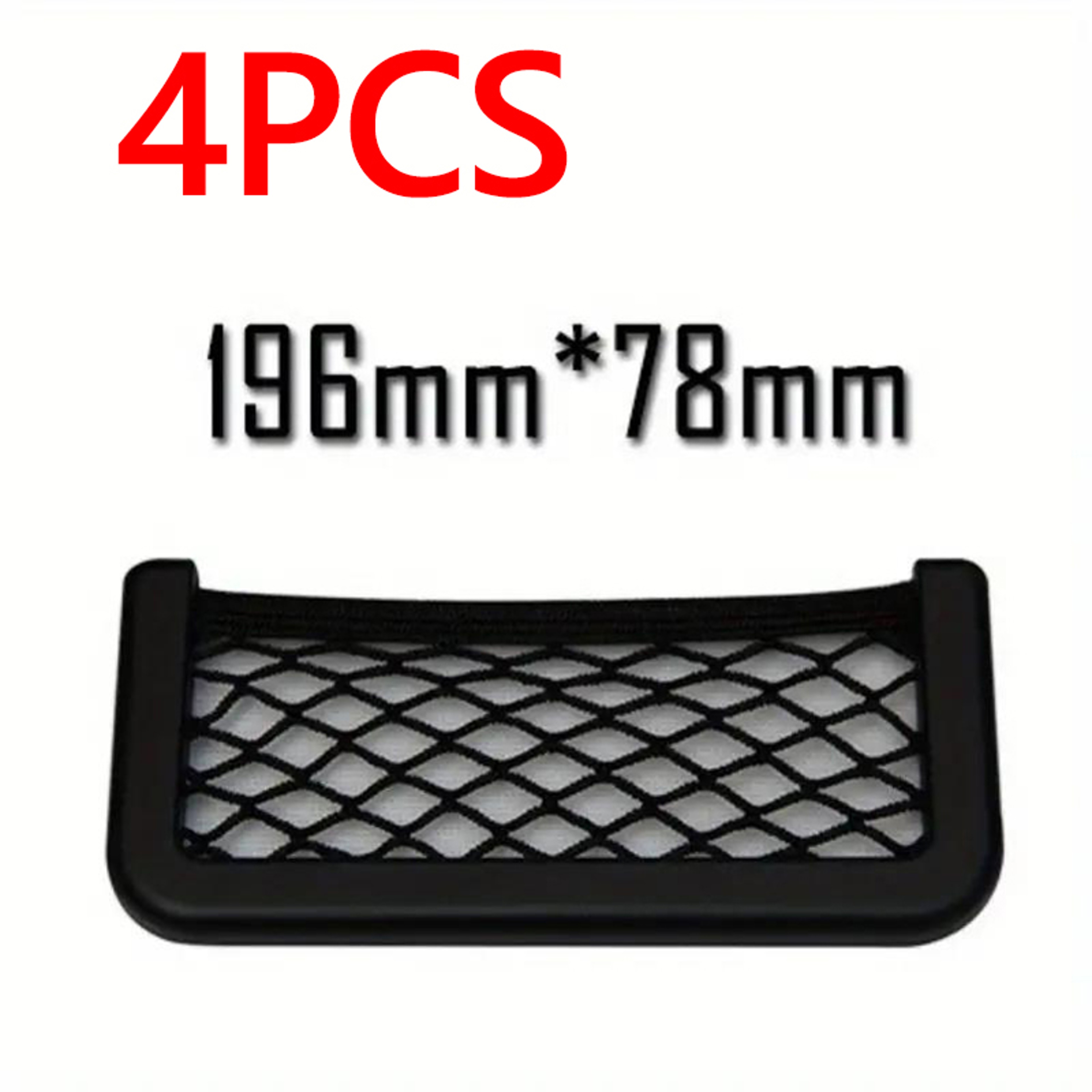 Car Storage Net Pocket  Adhesive Mesh Organizer For Doors And Seats 6