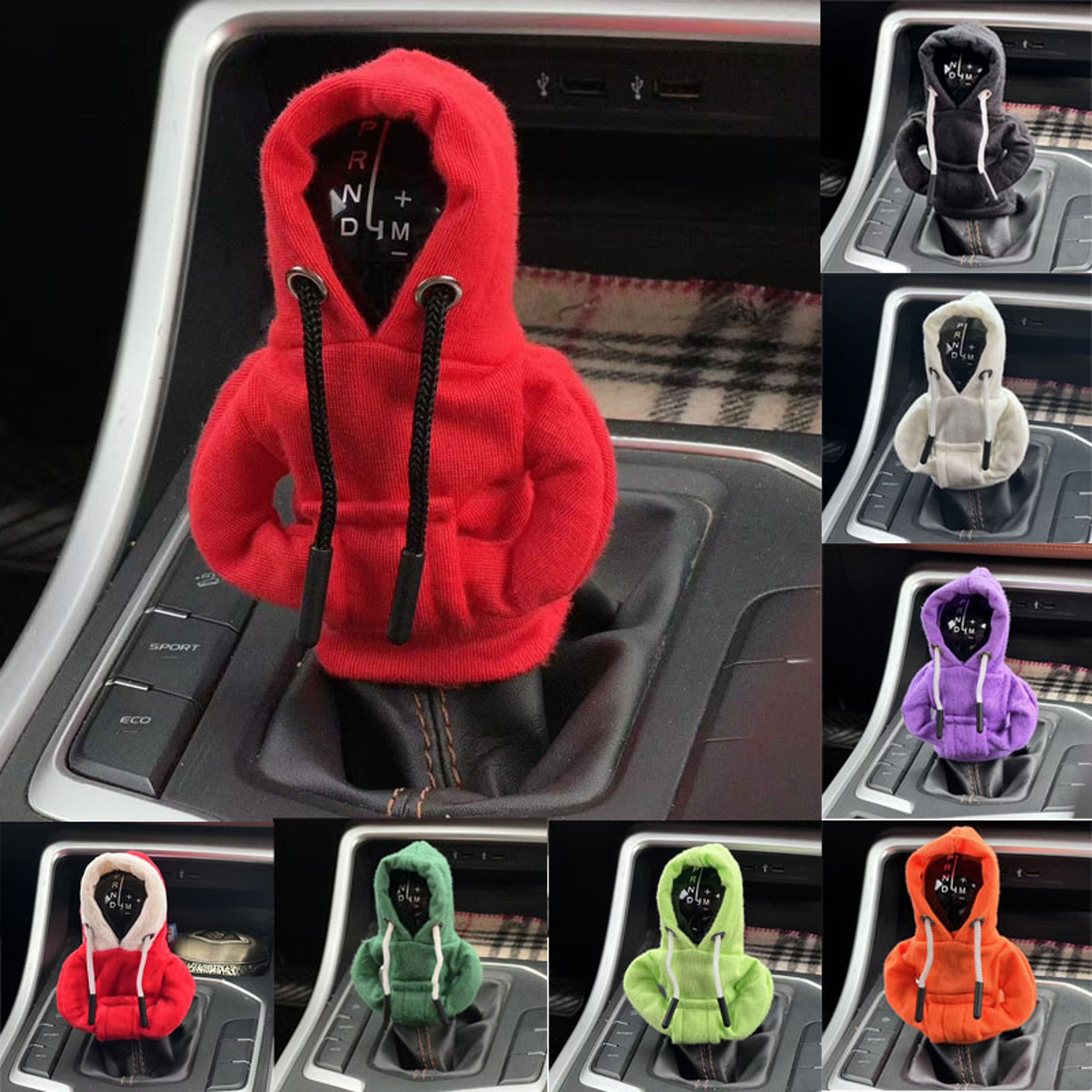 Car Gear Shift Hoodie Cover  Universal Shift Knob Decoration For Manual And Automatic Cars 4