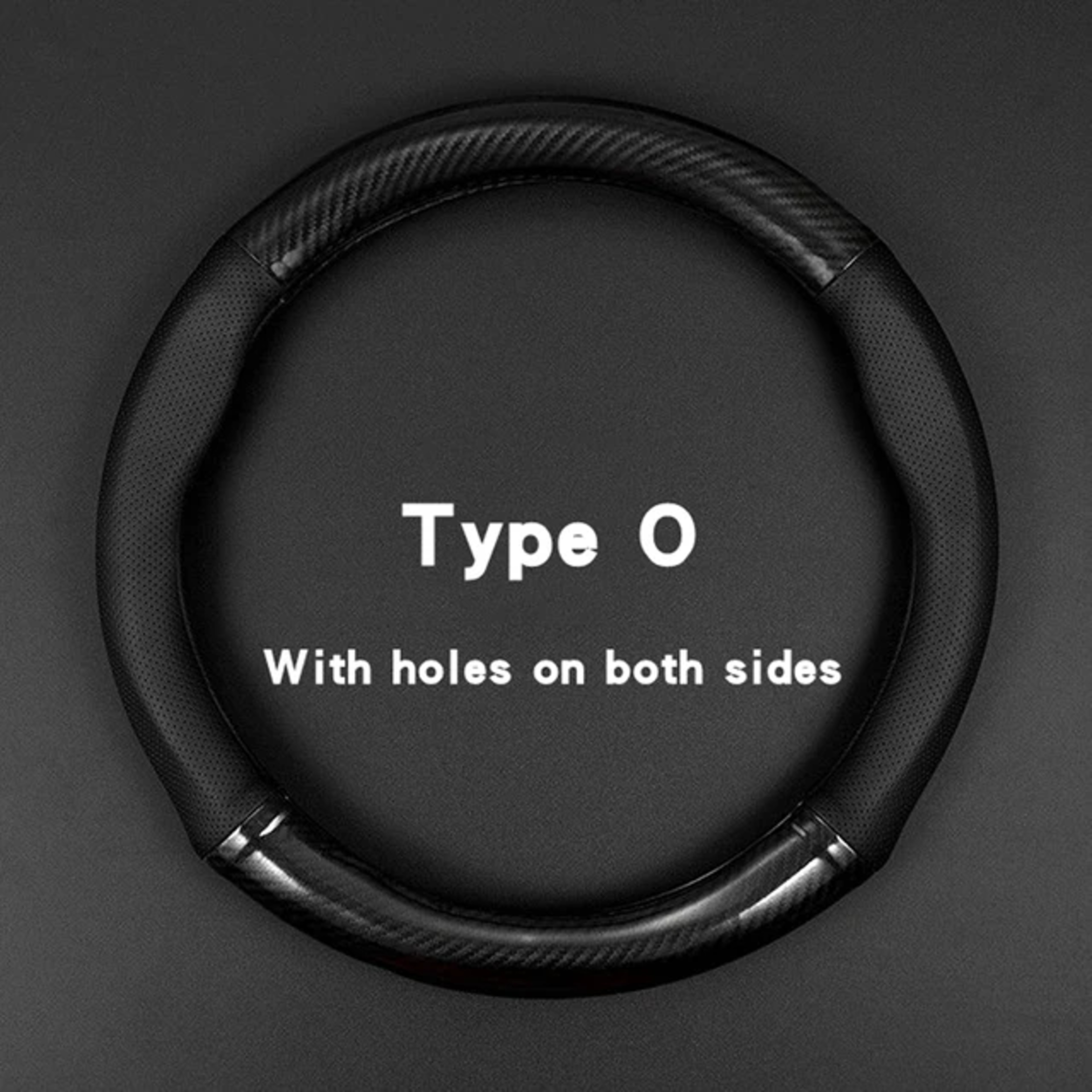 Steering Wheel Cover  15 Inch Carbon Fiber Pattern NonSlip HandSewn Grip 6