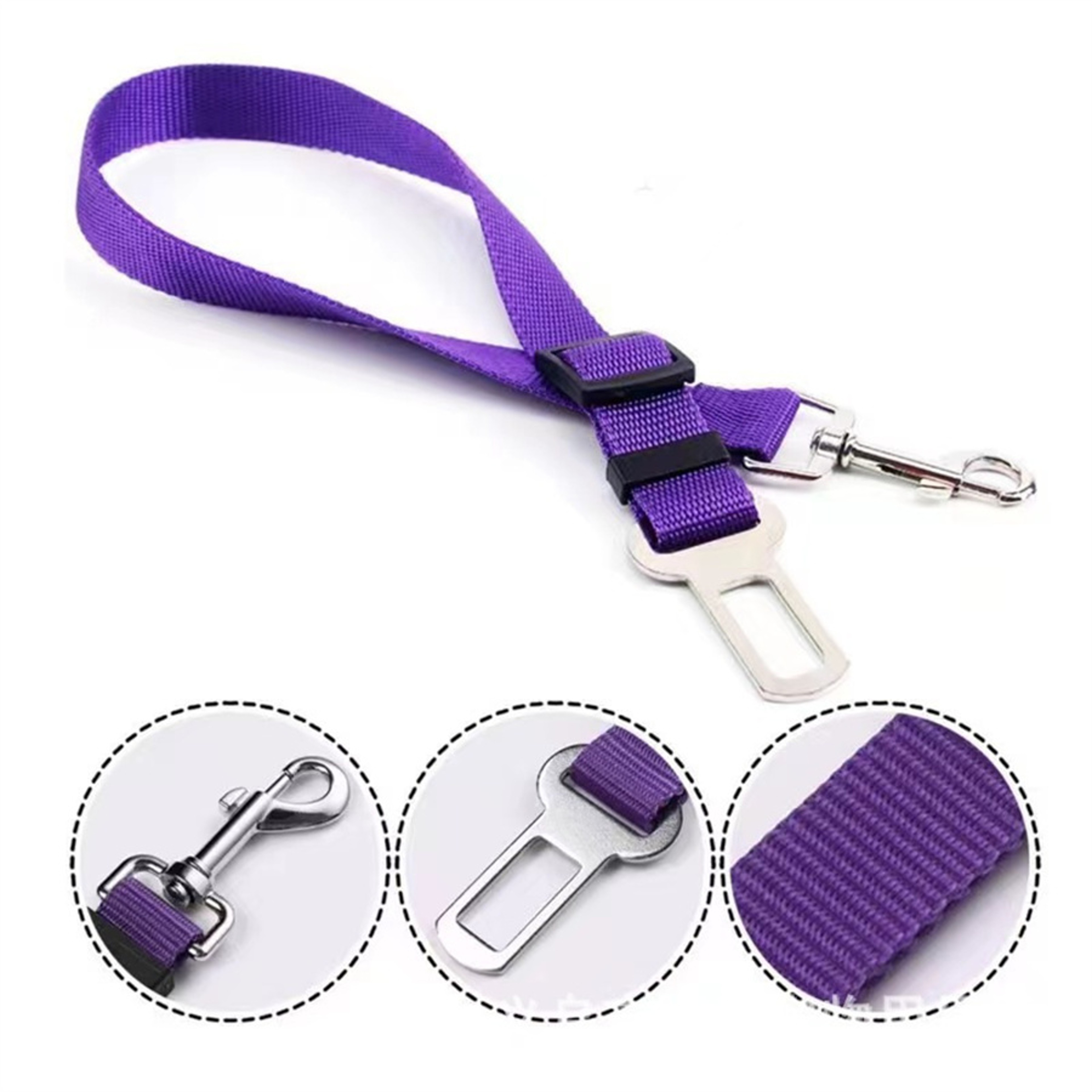 Adjustable Pet Car Seat Belt  Nylon Safety Restraint With Quick Release Buckle For Dogs And Cats 5