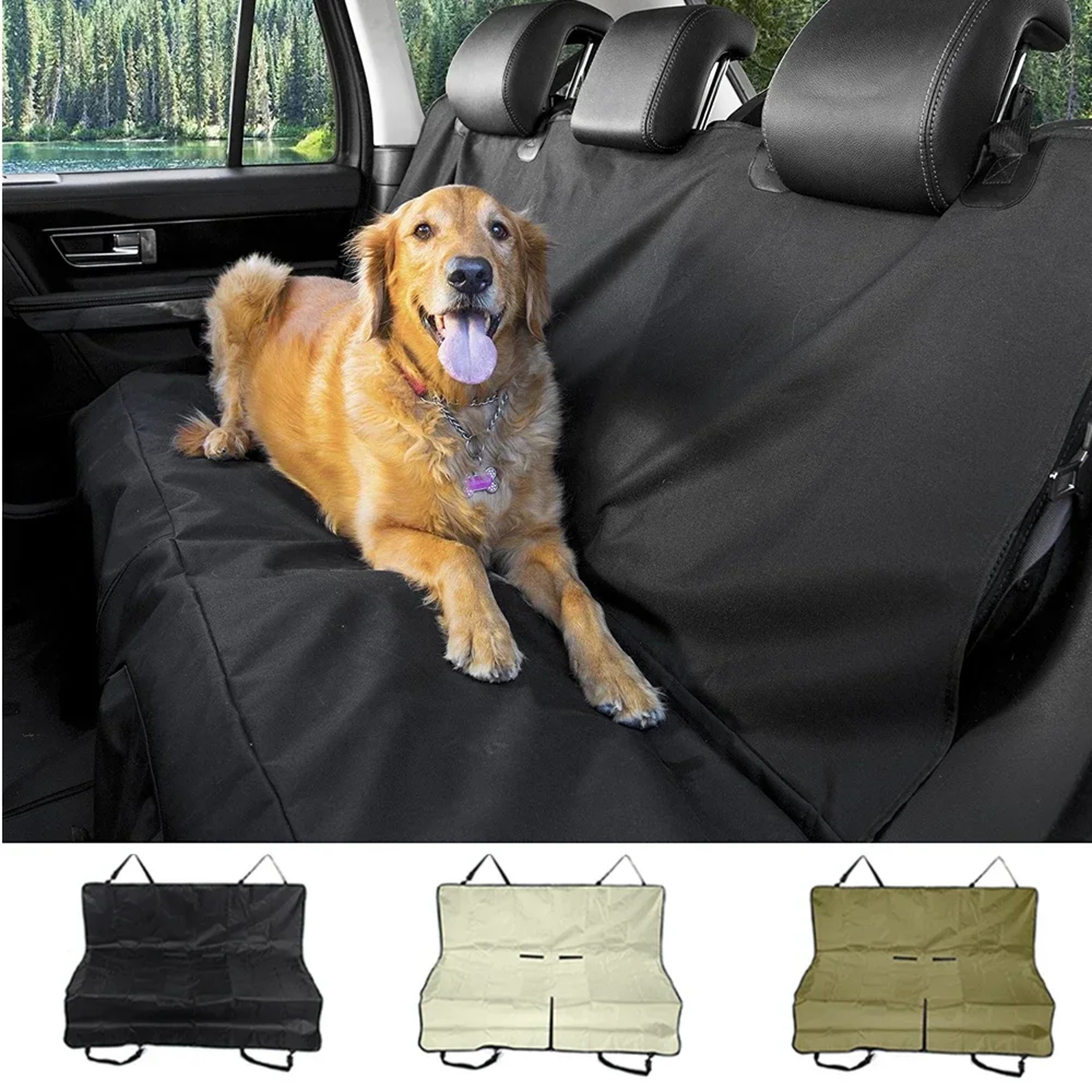 Waterproof Dog Car Seat Cover  Durable Oxford Cloth Rear Seat Protector For Cars And SUVs 3