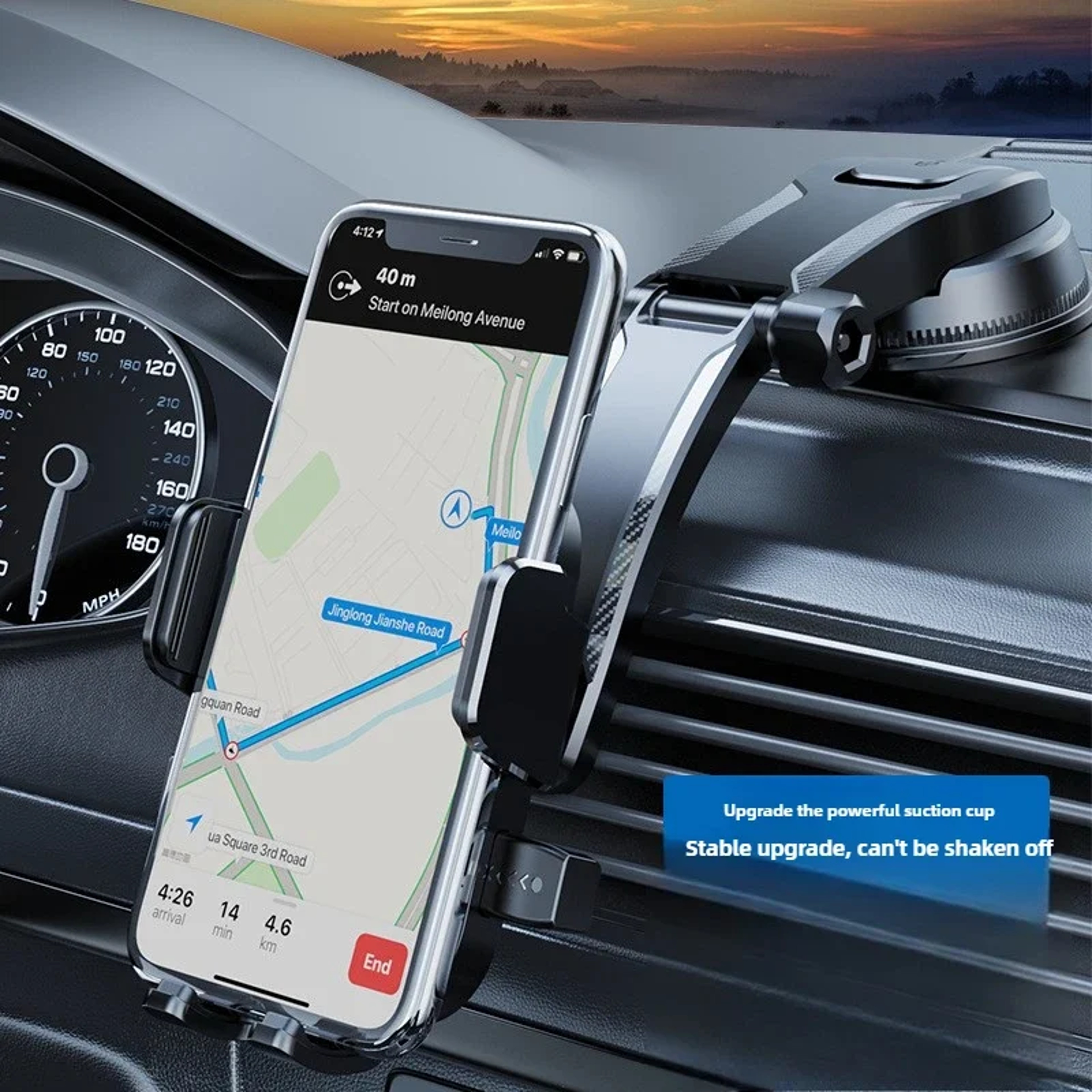 Universal Car Phone Holder With Suction Cup Mount For Navigation 2