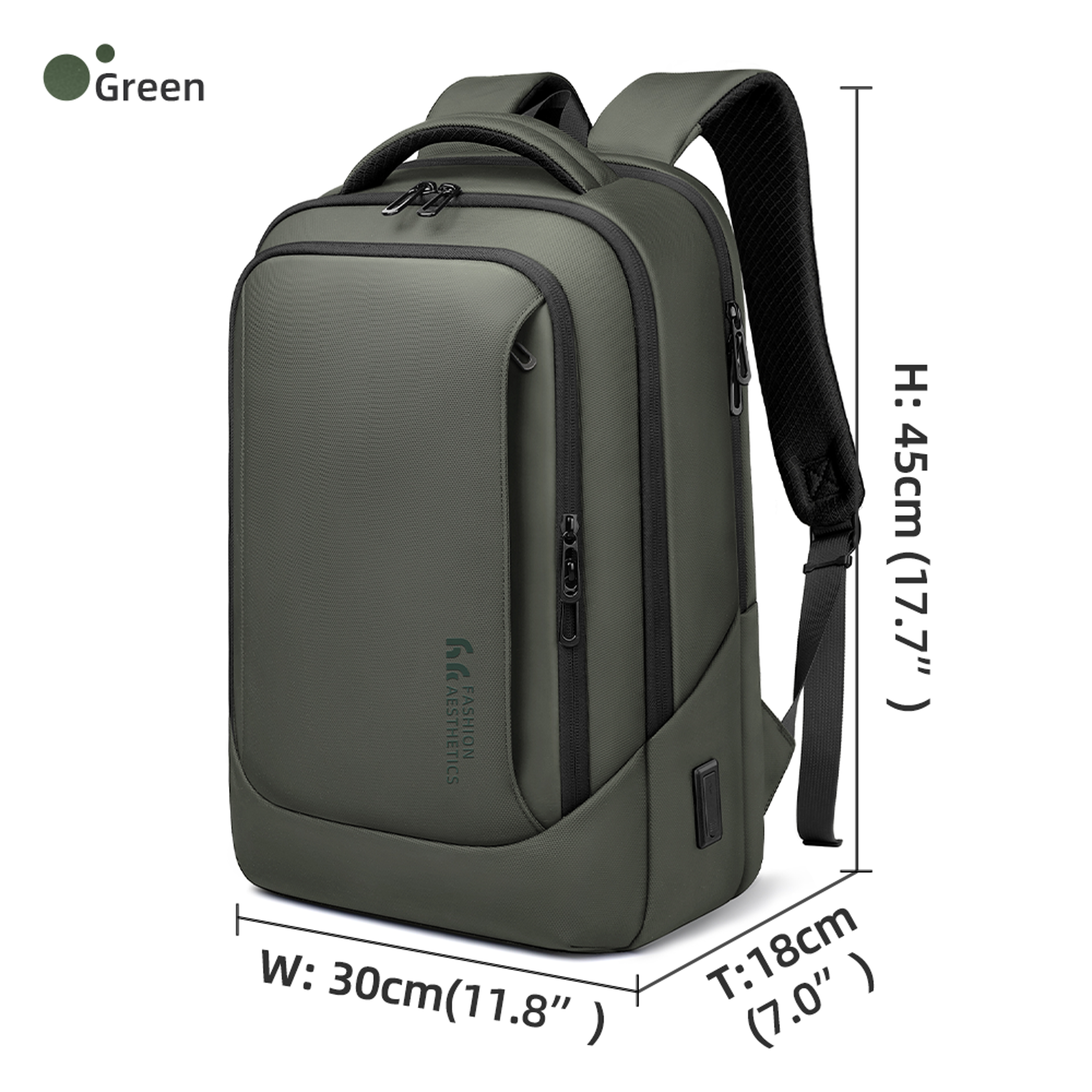 17Inch Laptop Backpack With USB Charging Port  Waterproof Oxford Travel And School Bag 10