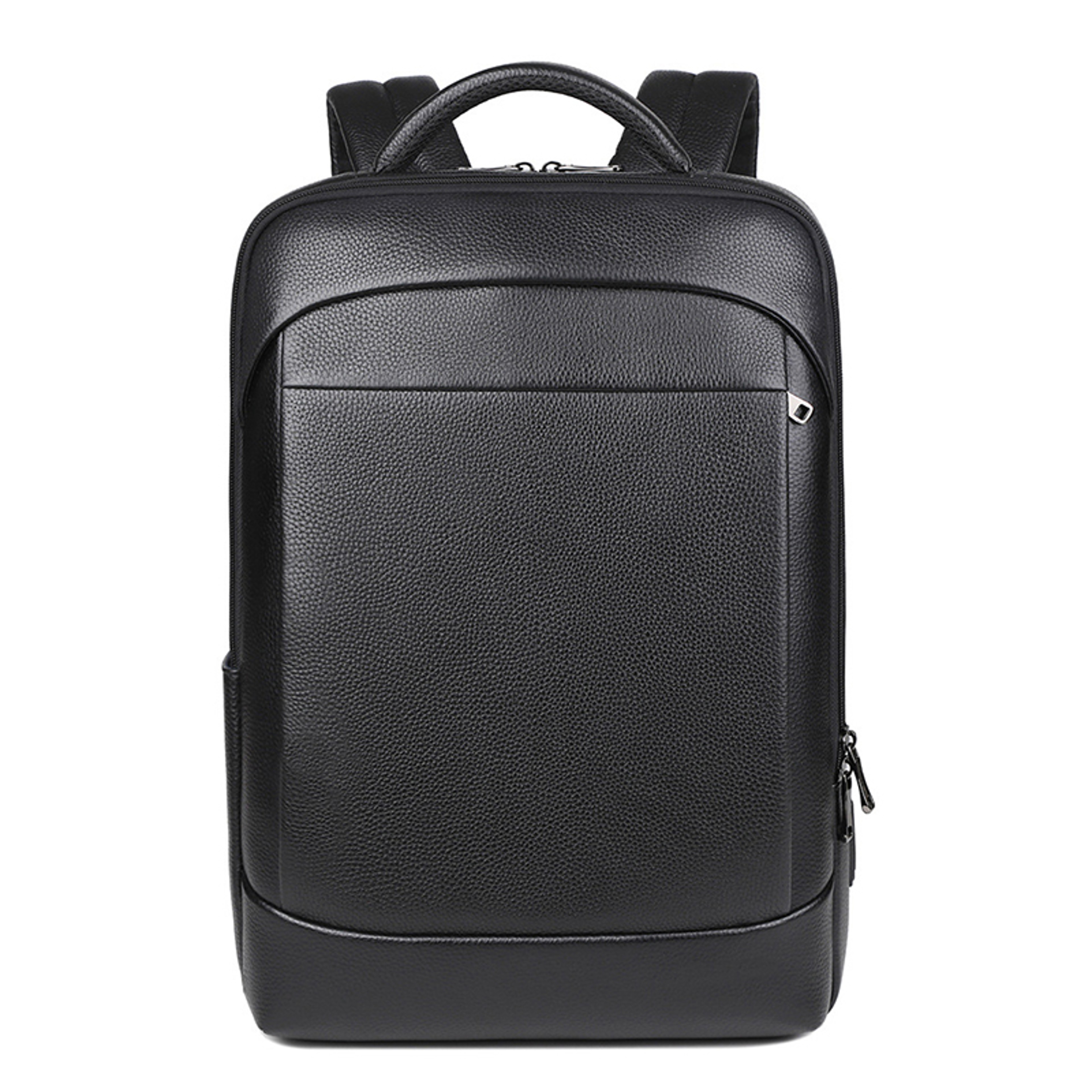 Genuine Leather Laptop Backpack For Men  156 Inch Travel Bag With USB Charging Port 4