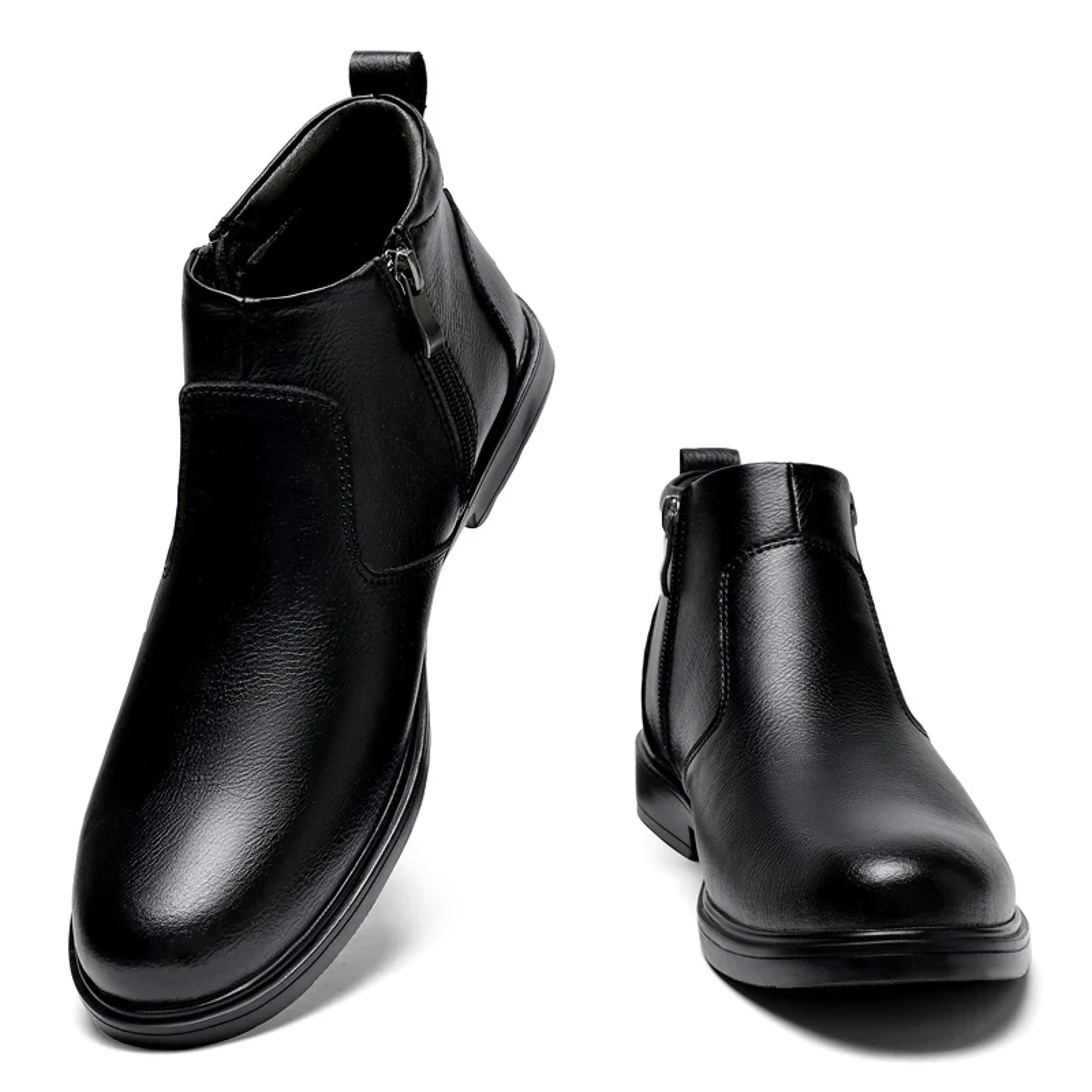 Mens Genuine Leather Brogue Ankle Boots With Plush Lining And LaceUp Closure 1