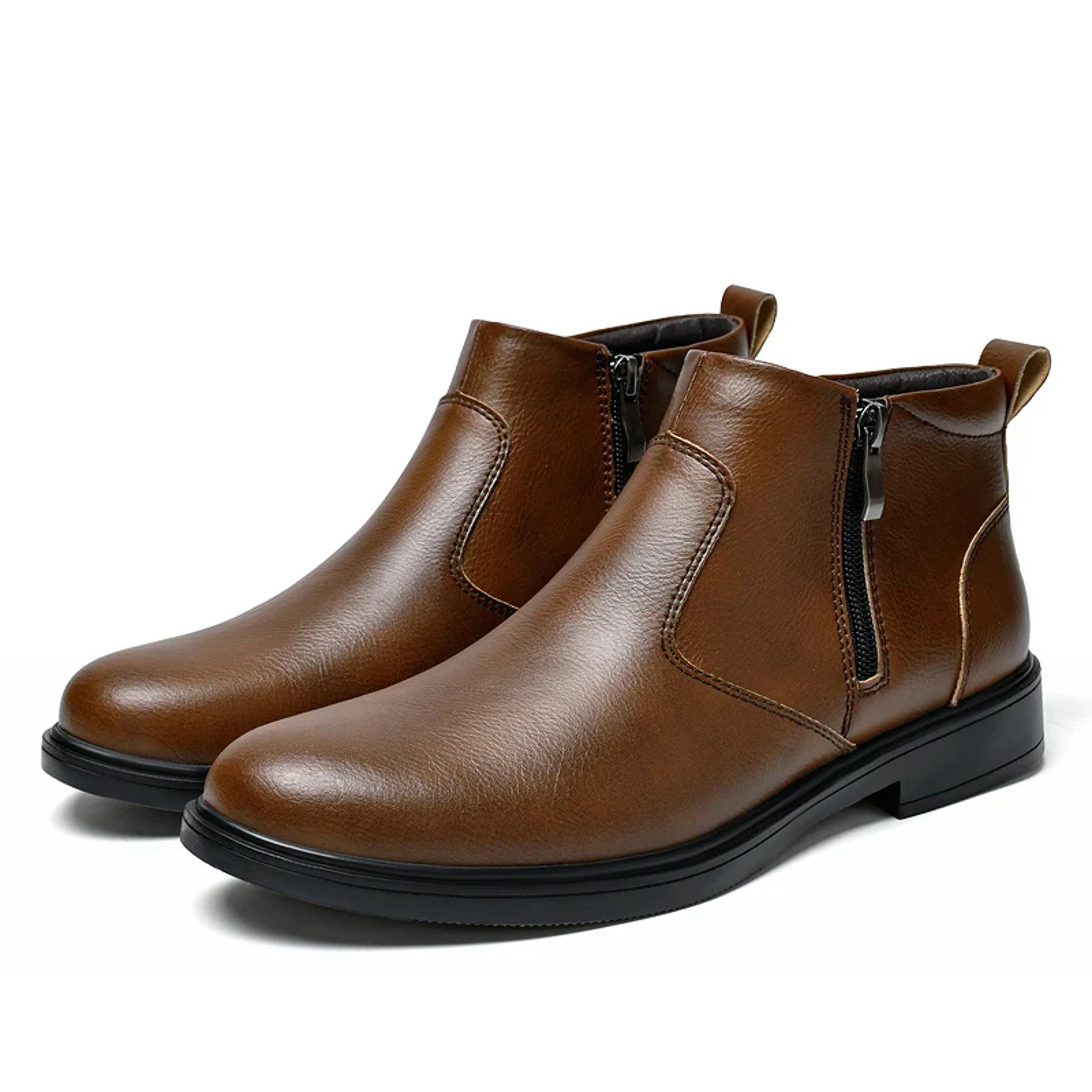 Mens Genuine Leather Brogue Ankle Boots With Plush Lining And LaceUp Closure 5